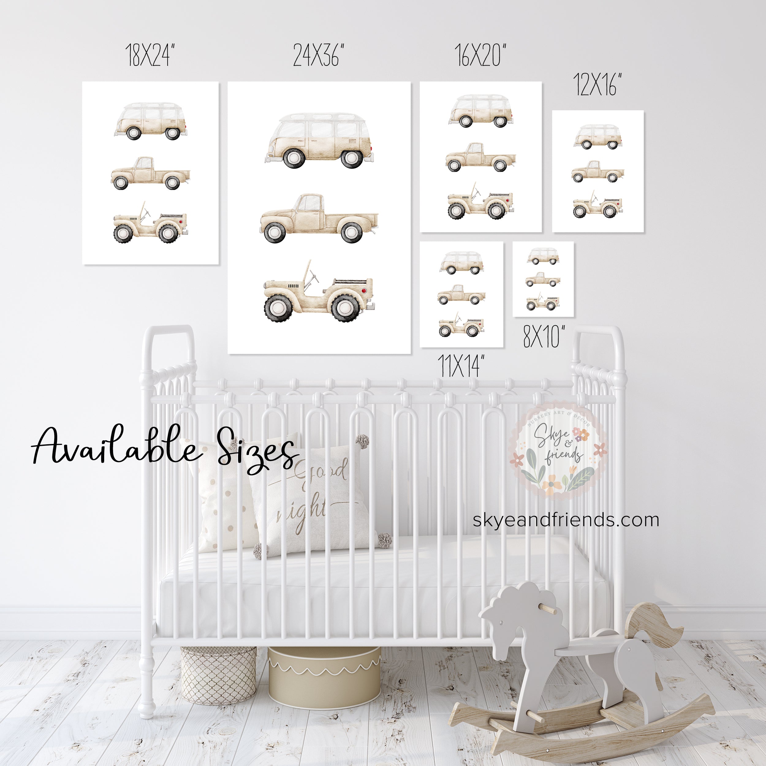 Car Themed Nursery Wall Art