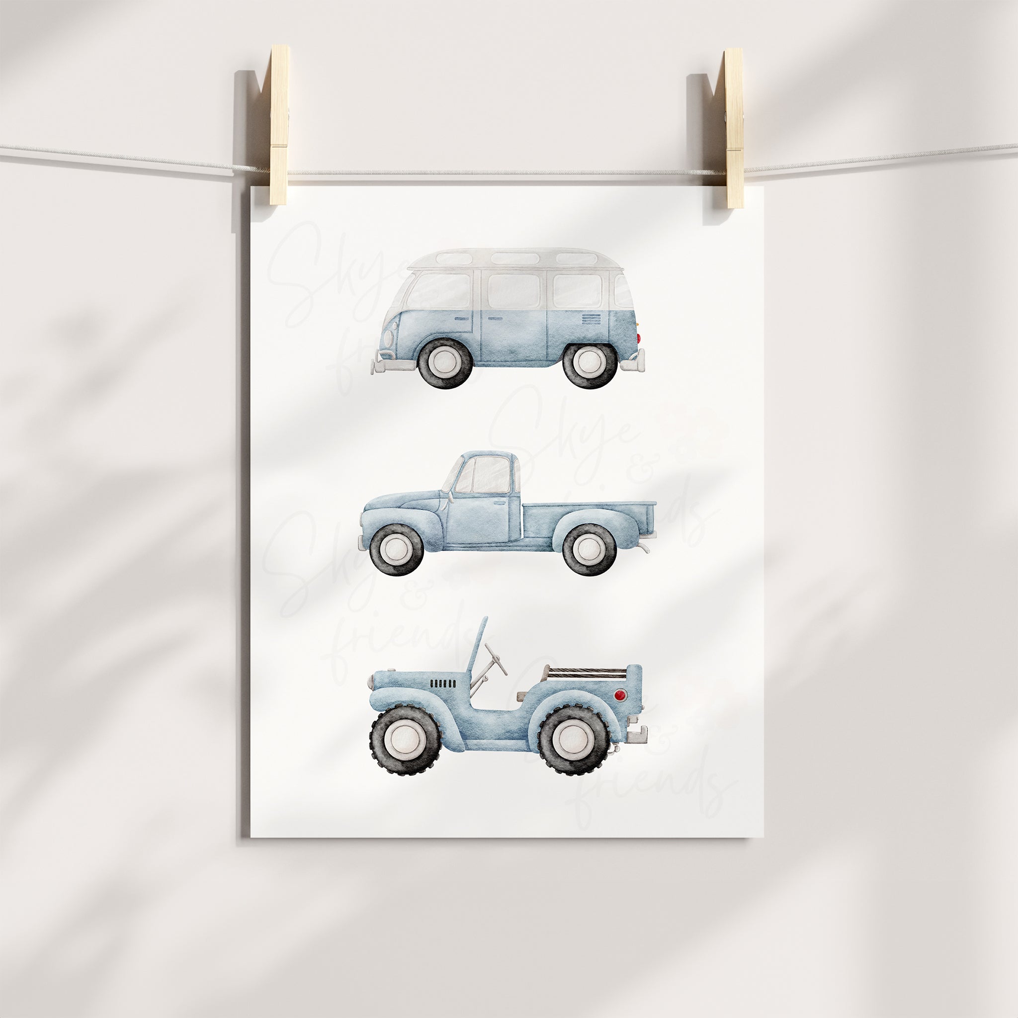 Car Themed Nursery Wall Art