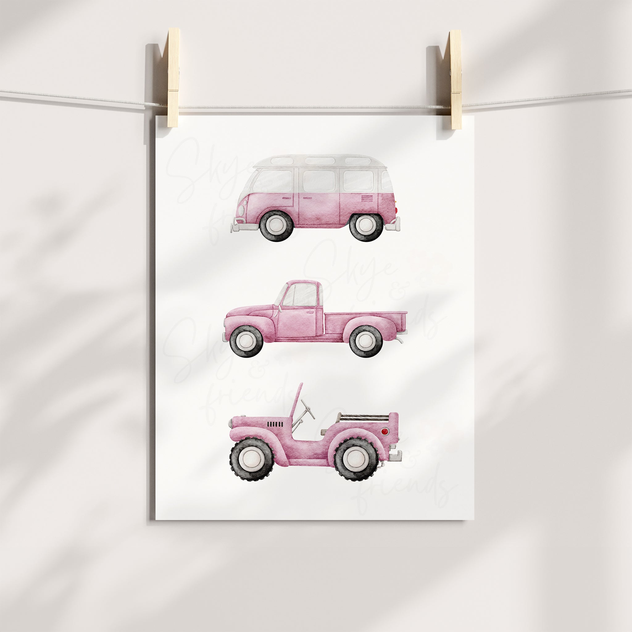 Car Themed Nursery Wall Art