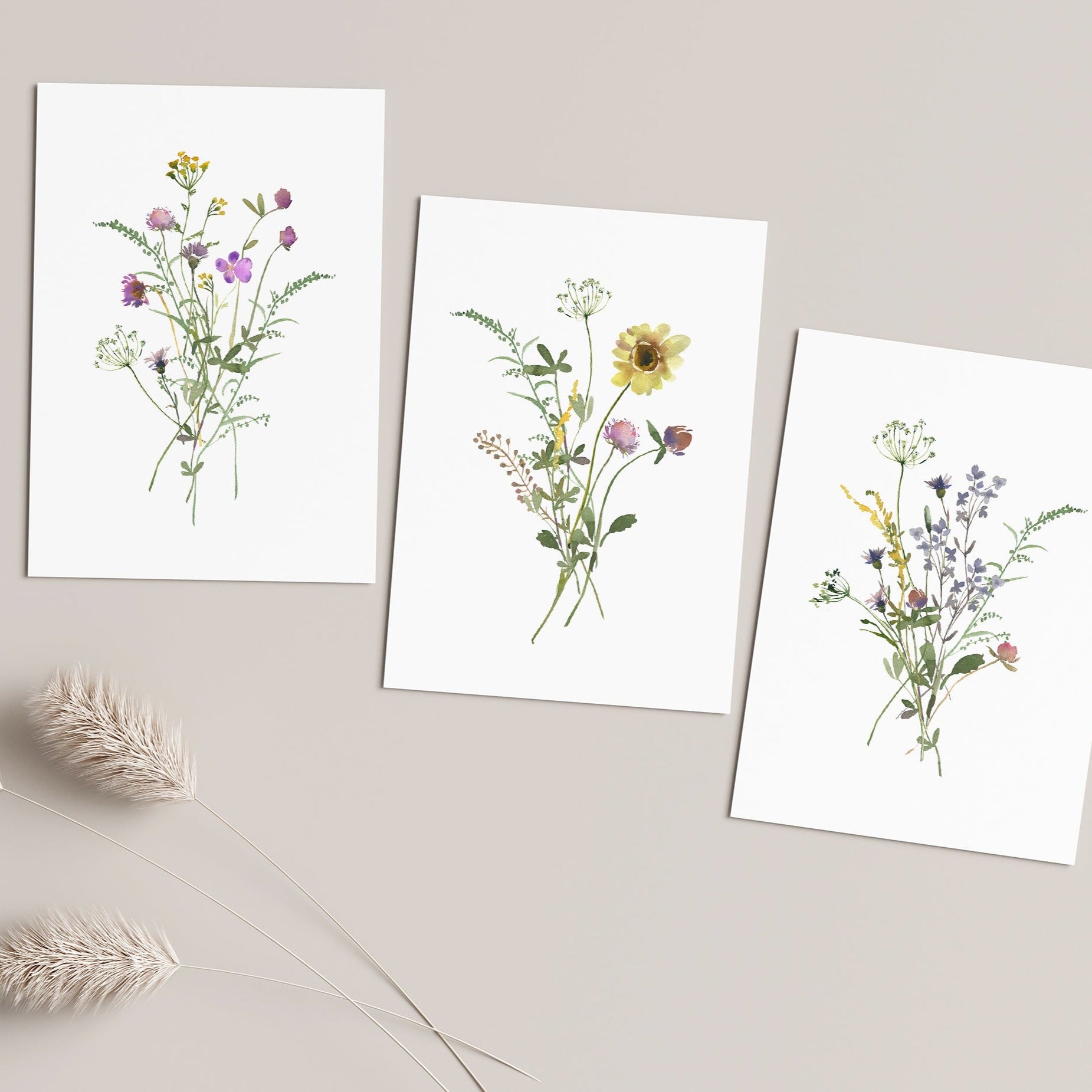 Wildflowers Nursery Print Bundle Set of 3