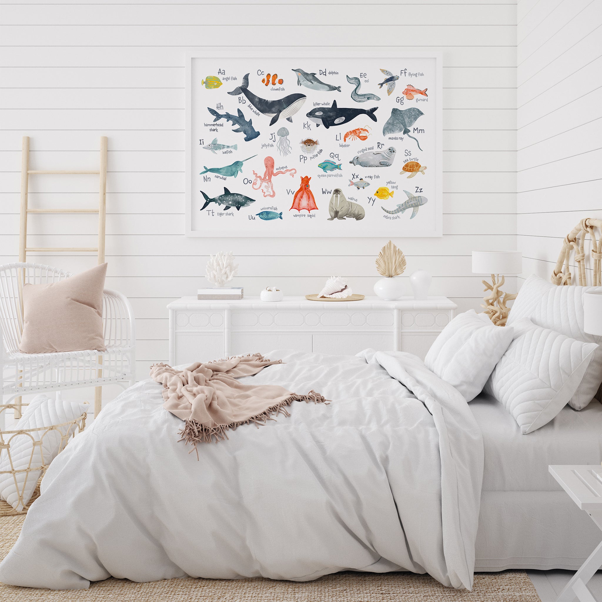 Sea Animals Alphabet Poster - Landscape