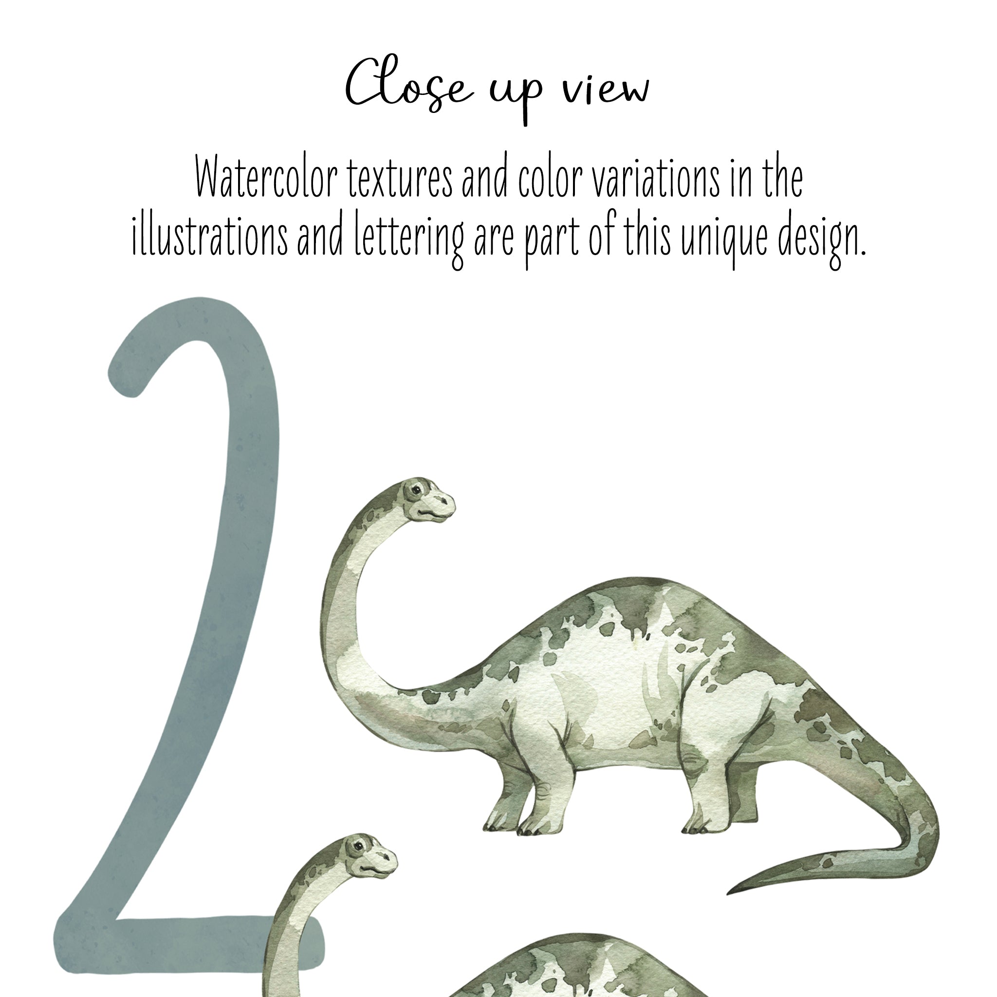 Dinosaur Numbers Poster