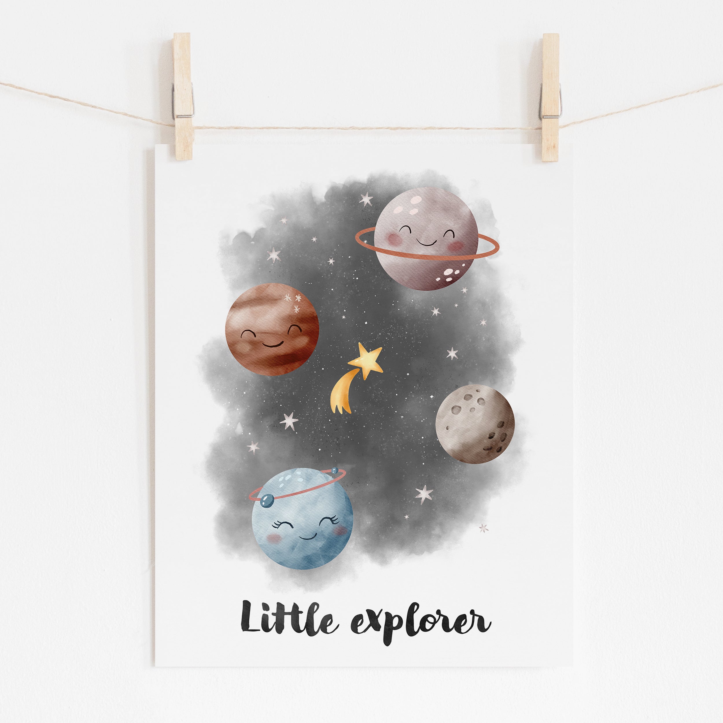 Planets and Space, Little Explorer Nursery Wall Art