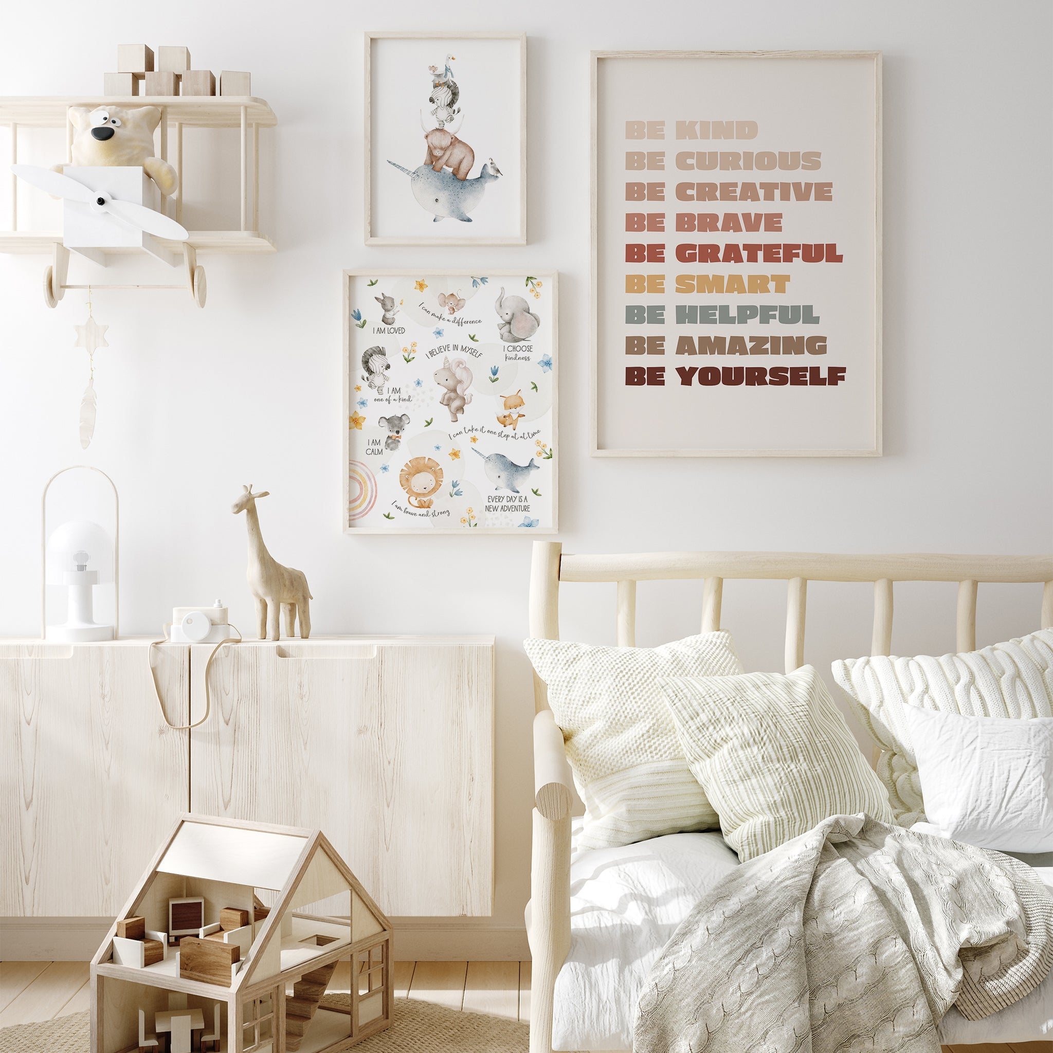 Kids Ombre Positive Affirmations Poster