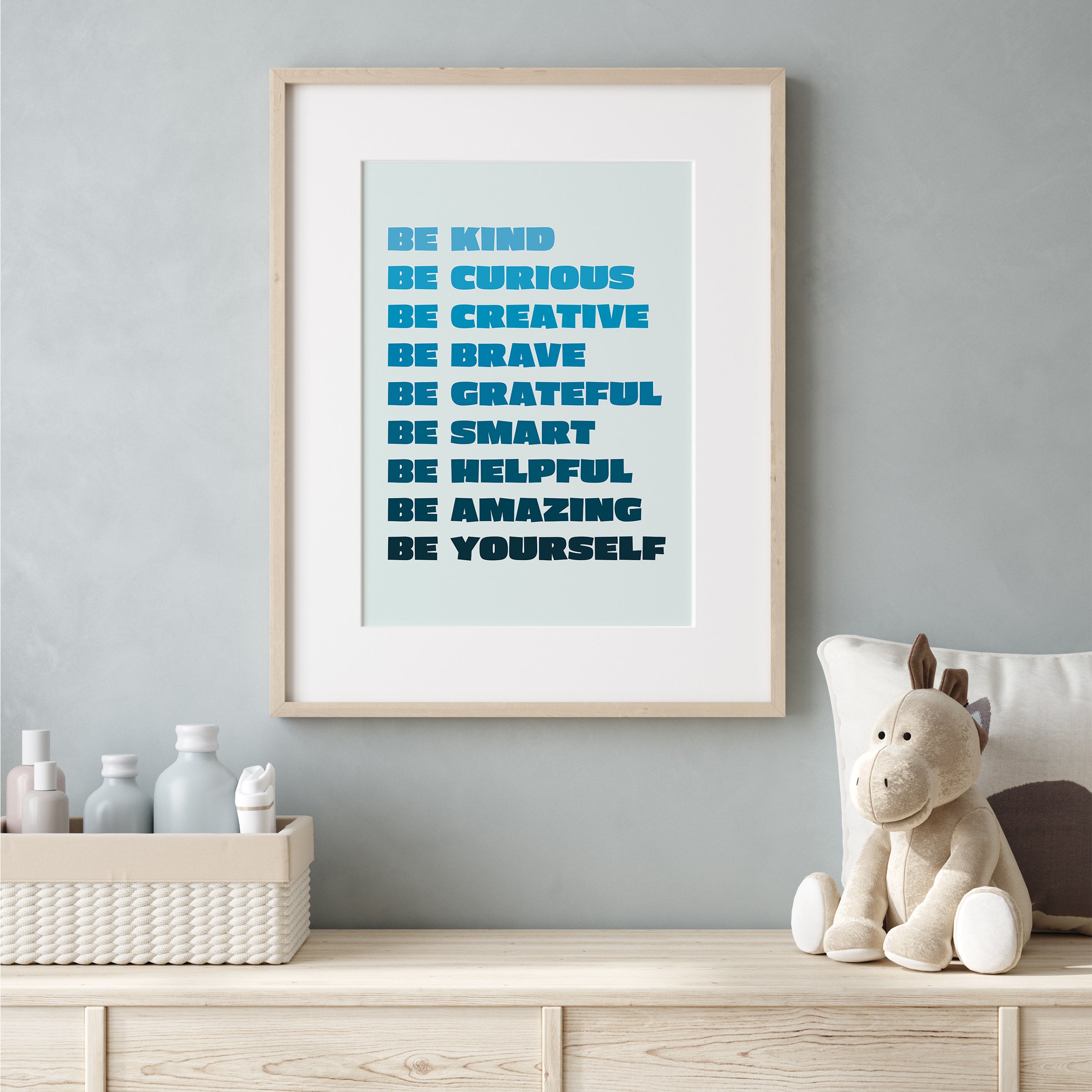 Kids Ombre Positive Affirmations Poster
