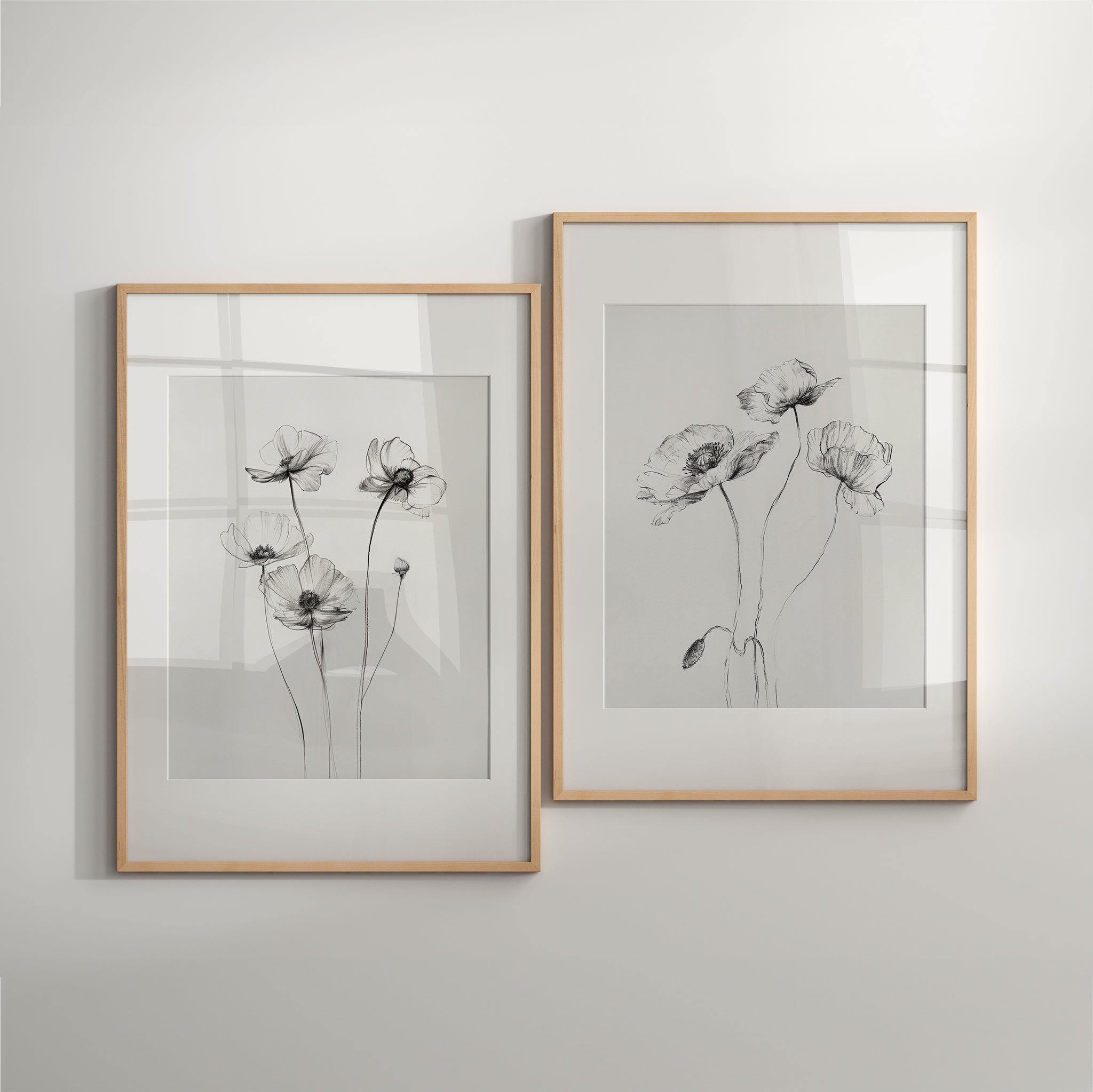 Wildflower Sketches, Botanical Nursery Wall Art