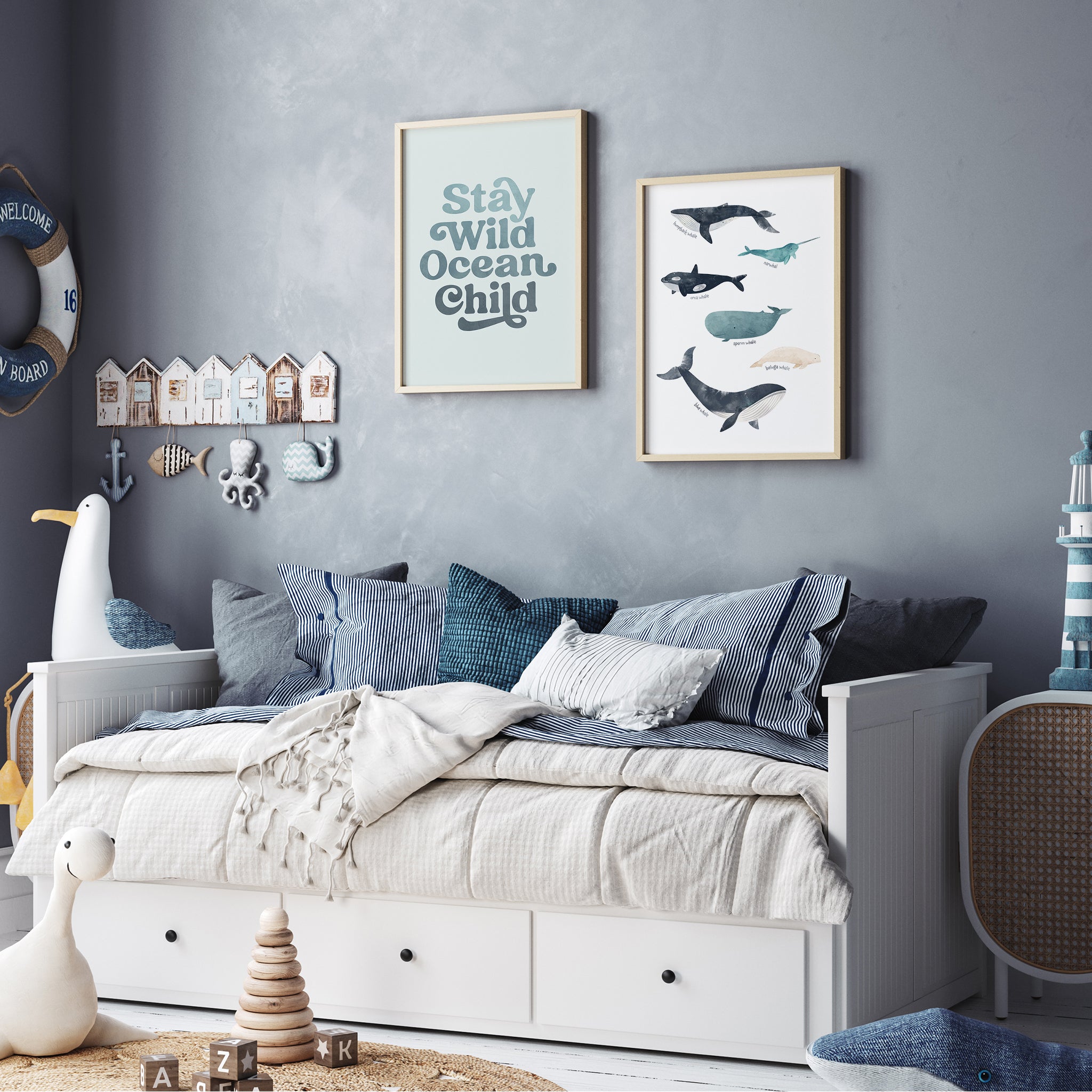 Stay Wild Ocean Child Nursery Wall Art