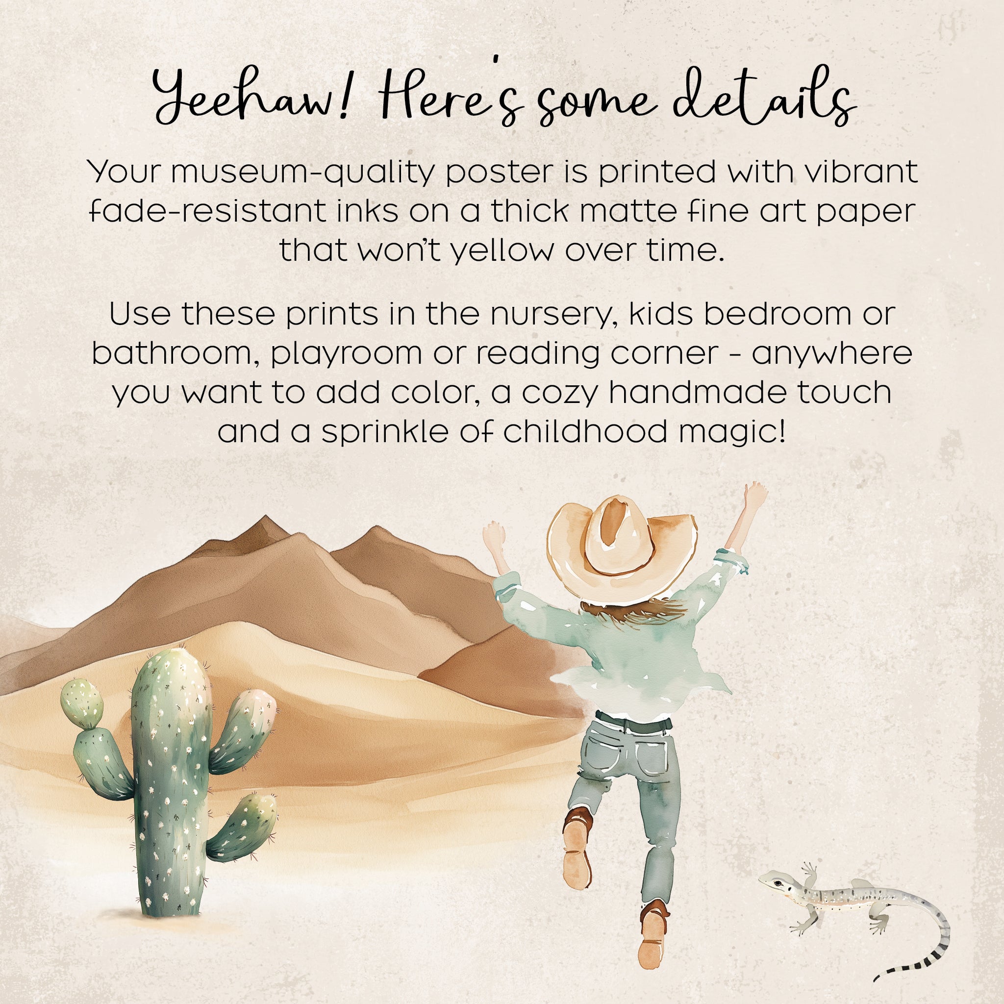 Cowgirl Nursery Alphabet Print