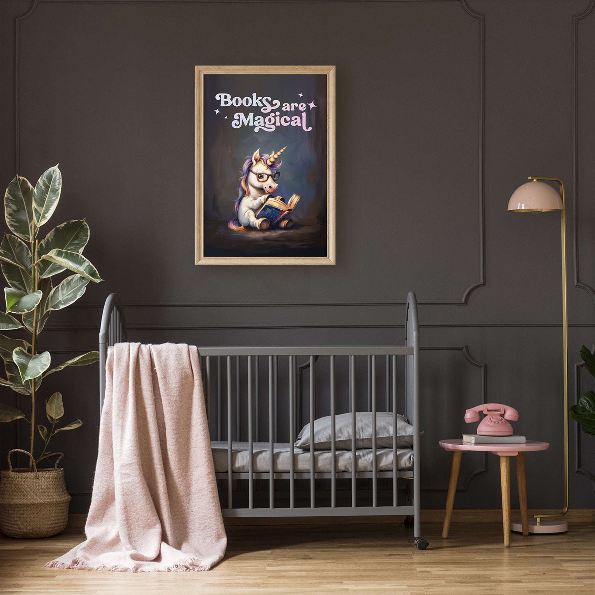 Personalizable Unicorn Wall Art for Book Corner