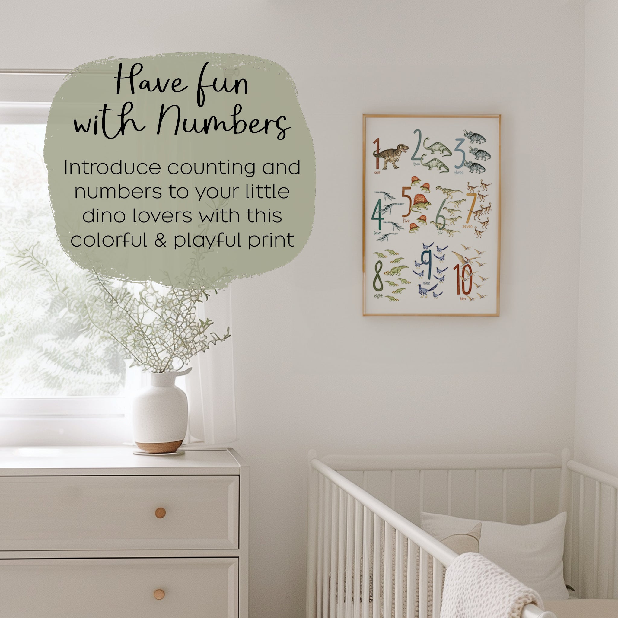Dinosaur Numbers Poster