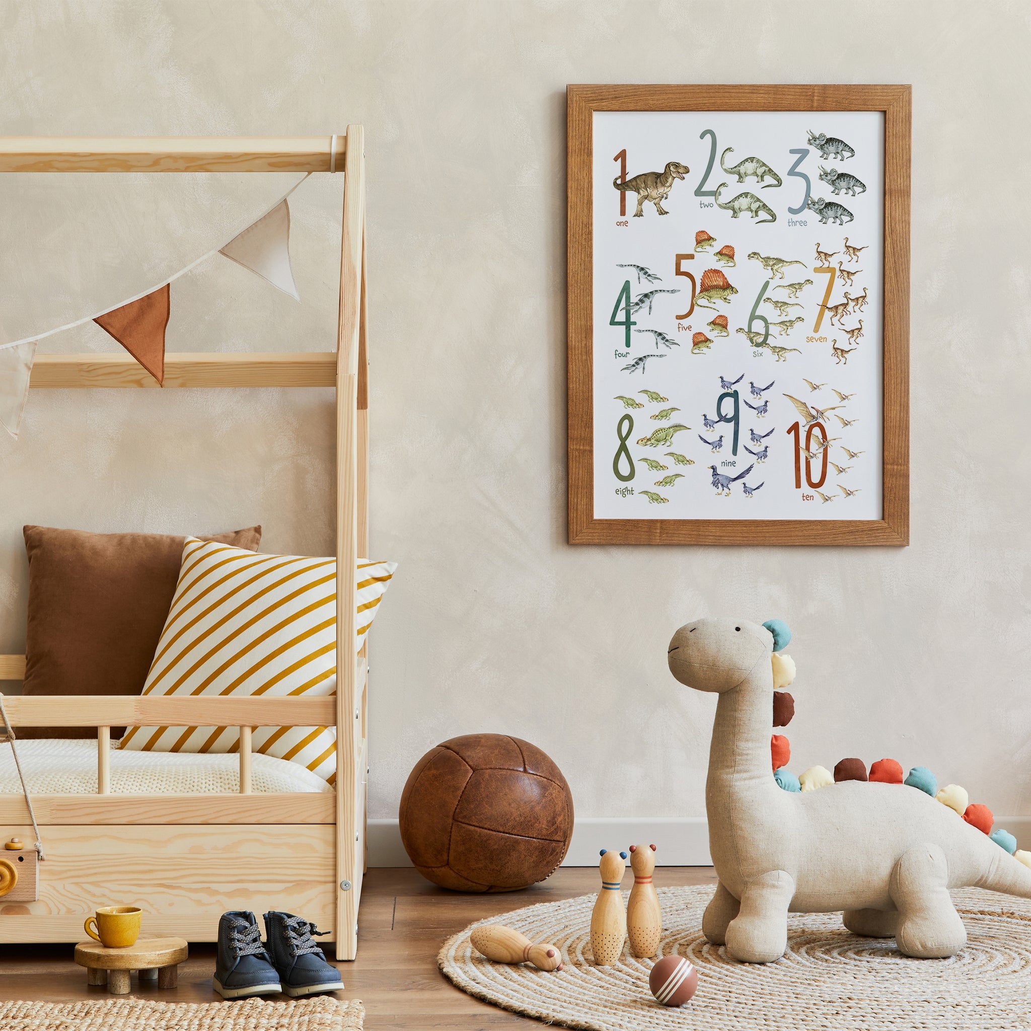Dinosaur Numbers Poster