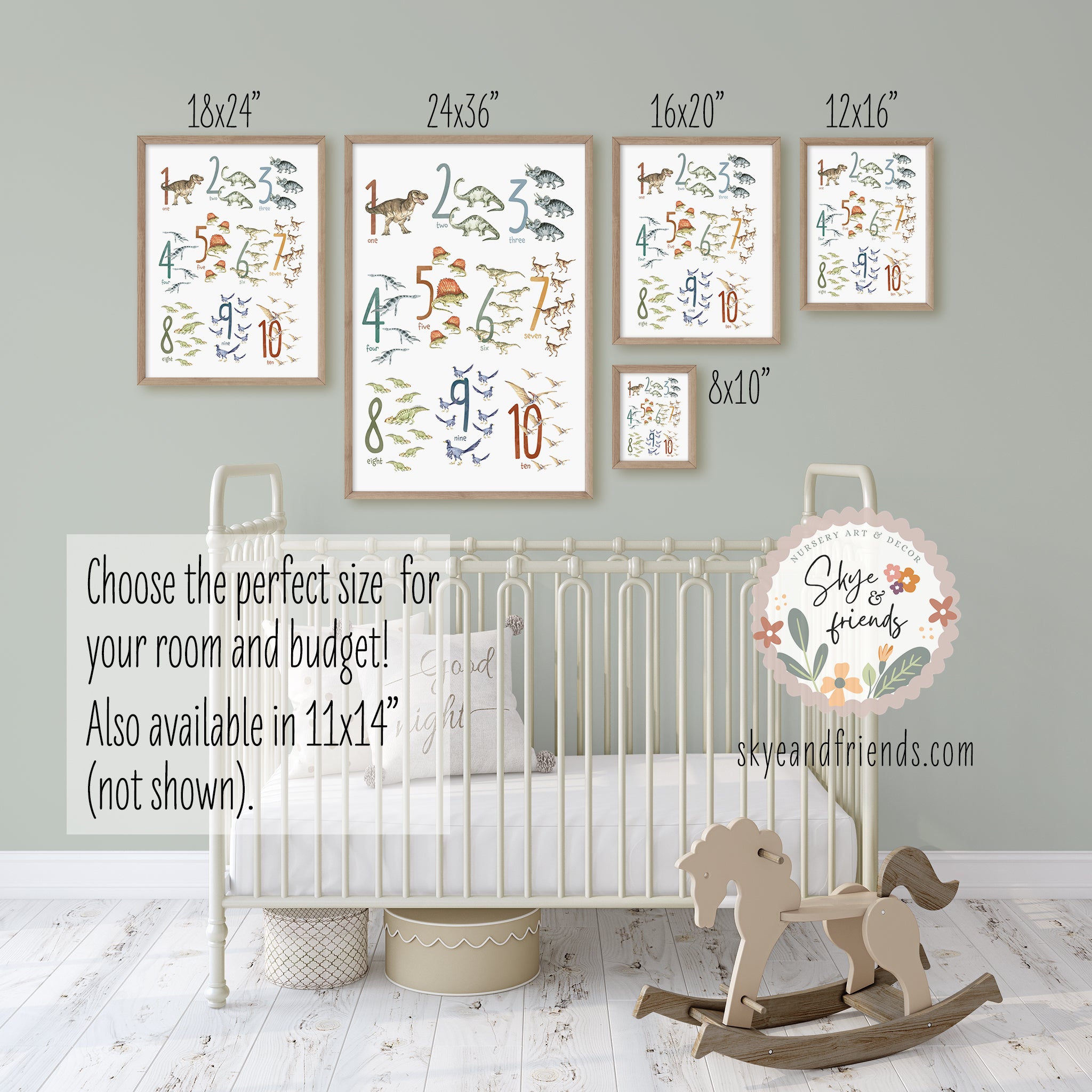 Dinosaur Numbers Poster