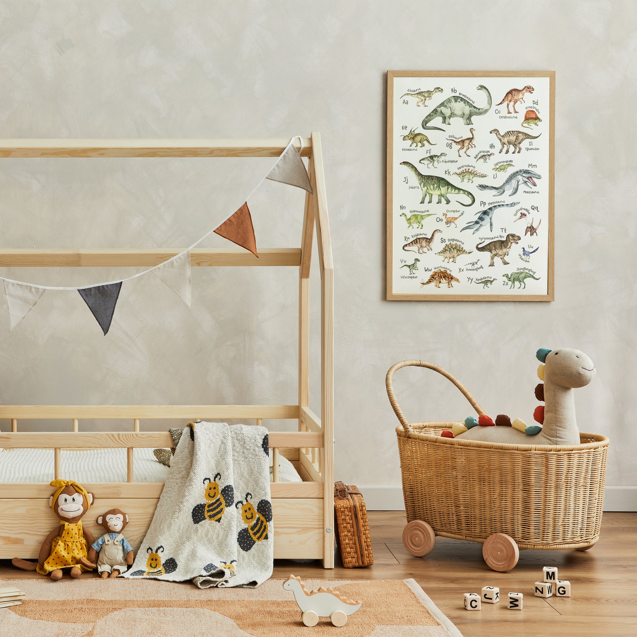 Playful Dinosaur Alphabet Poster