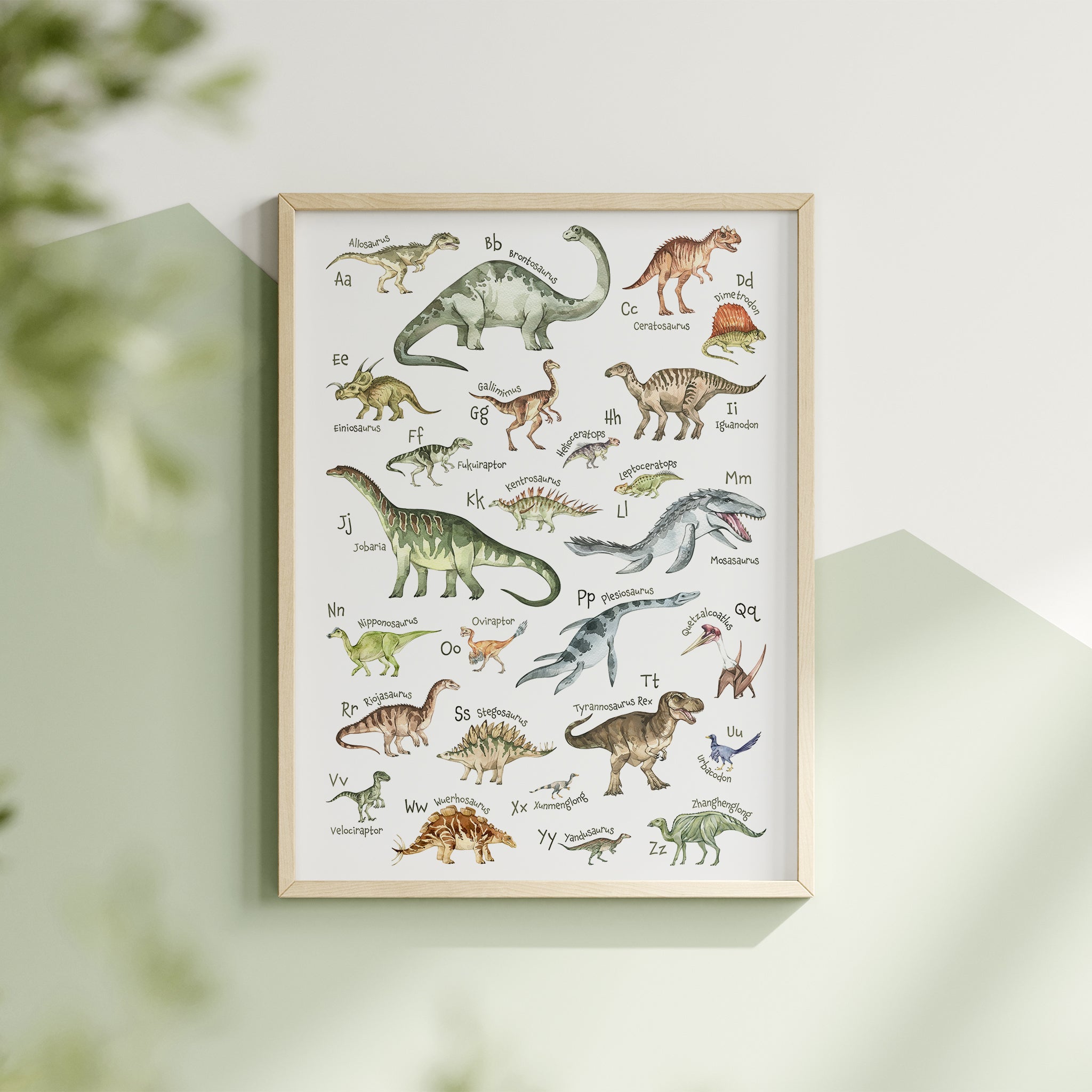 Playful Dinosaur Alphabet Poster