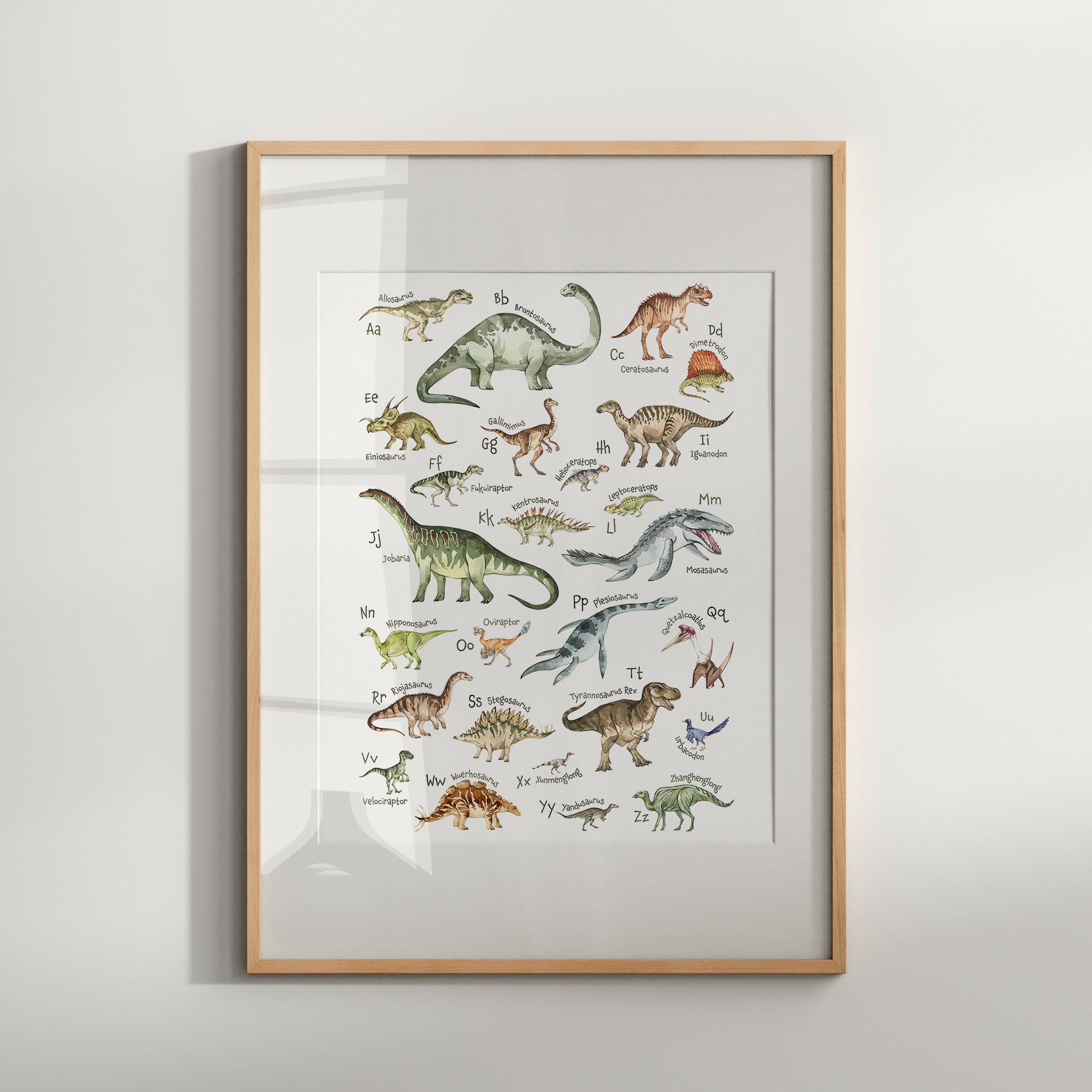 Playful Dinosaur Alphabet Poster