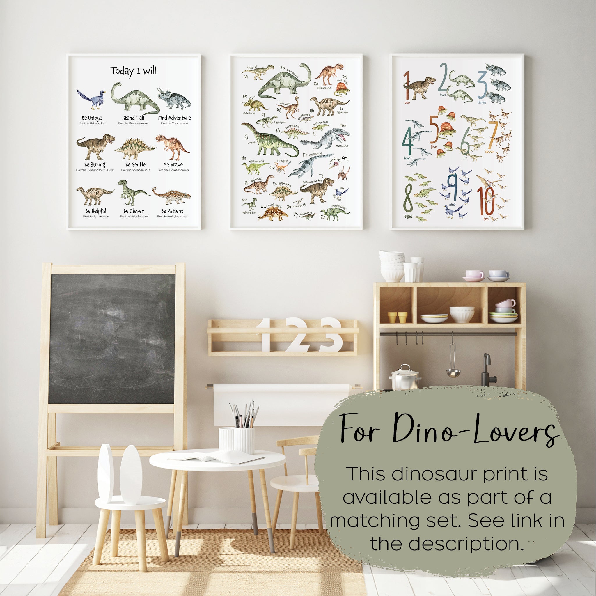 Playful Dinosaur Alphabet Poster