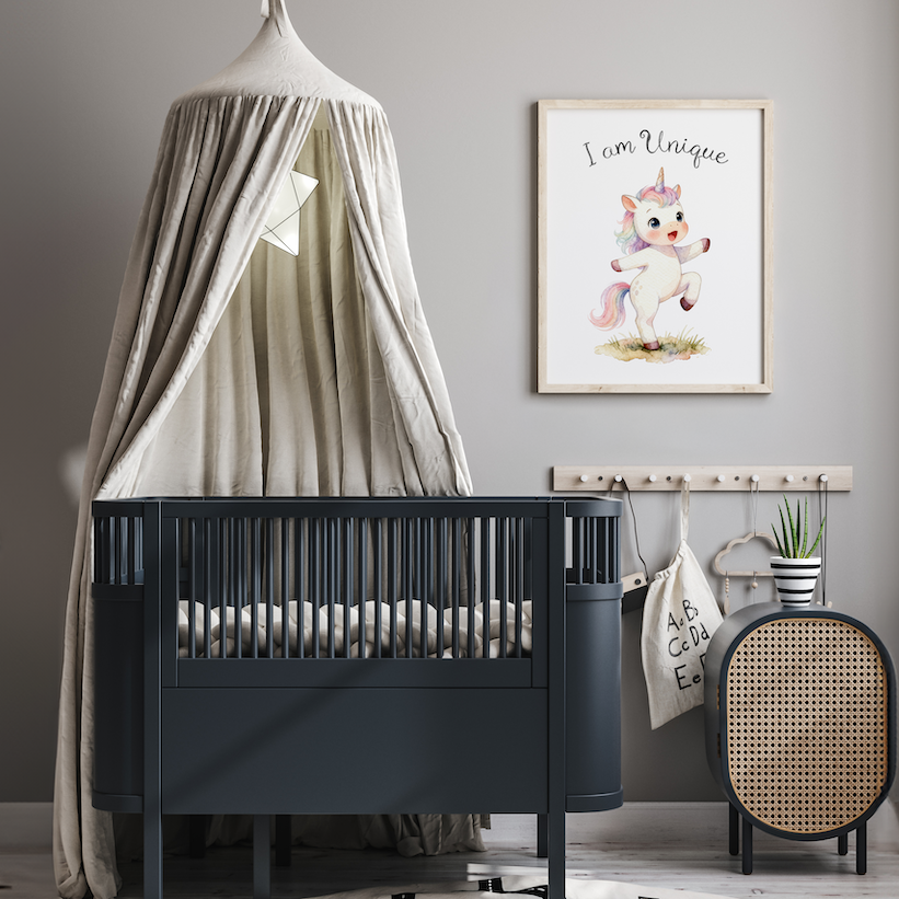 Unicorn Nursery Animal Print - I am Unique