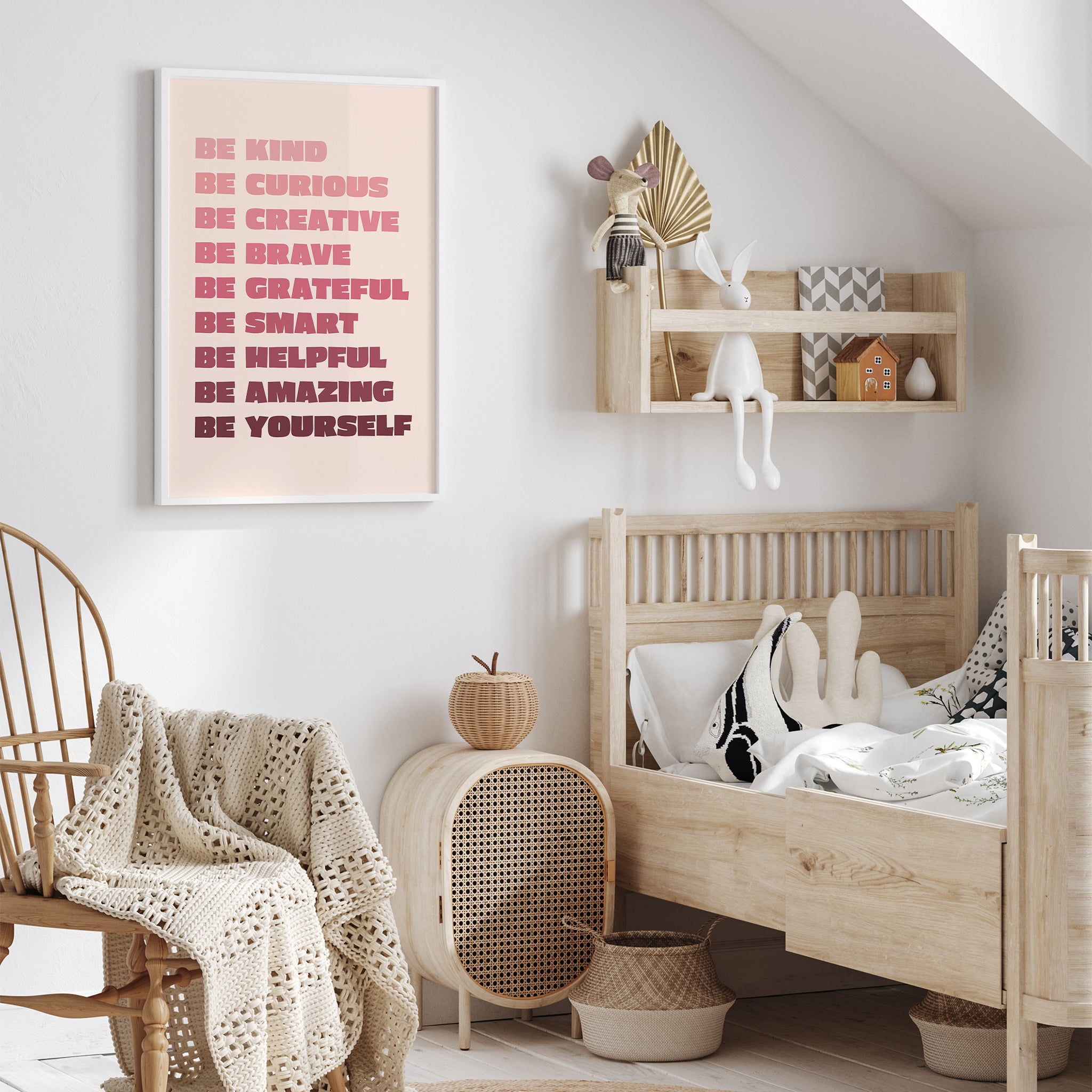 Kids Ombre Positive Affirmations Poster