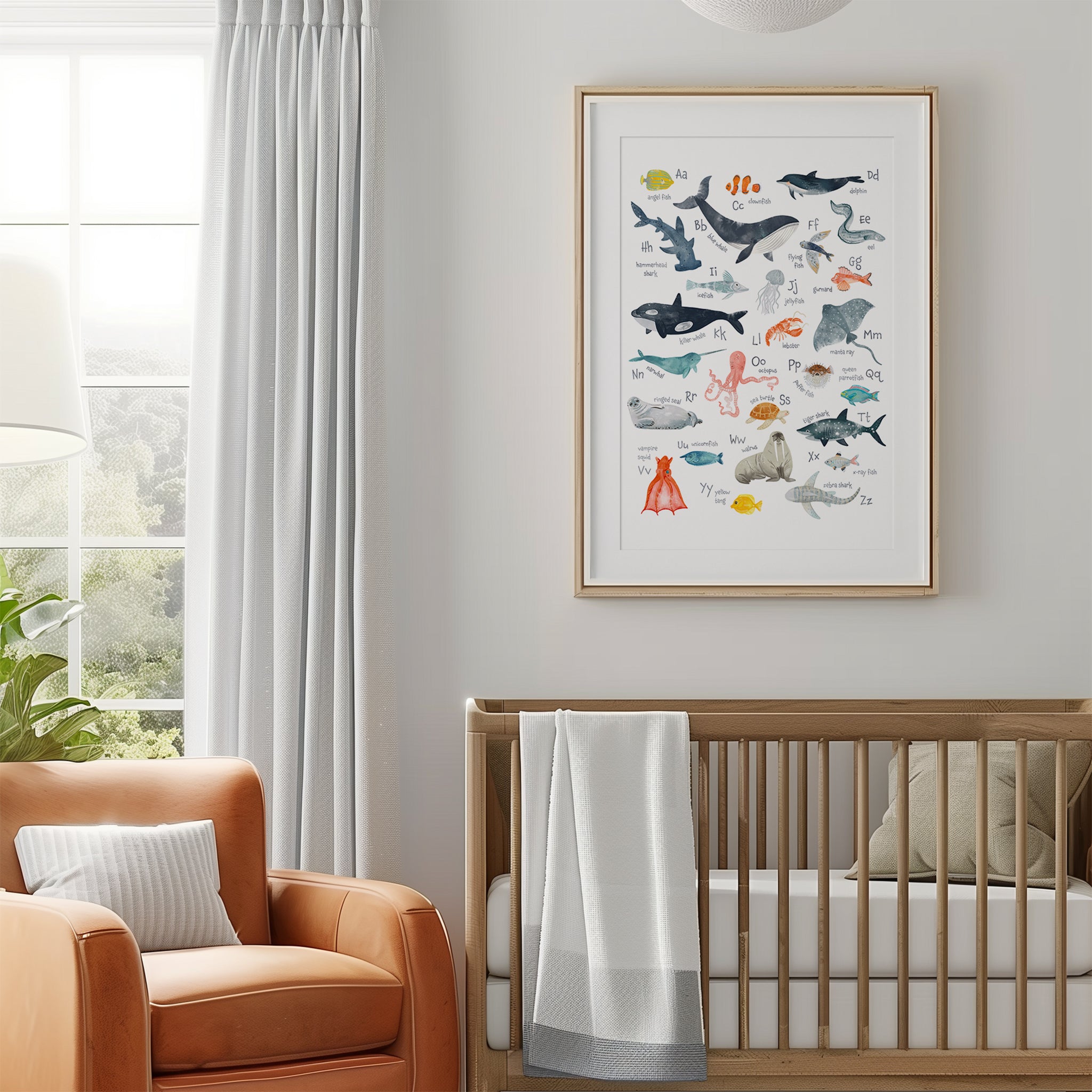 Sea Animals Alphabet Poster