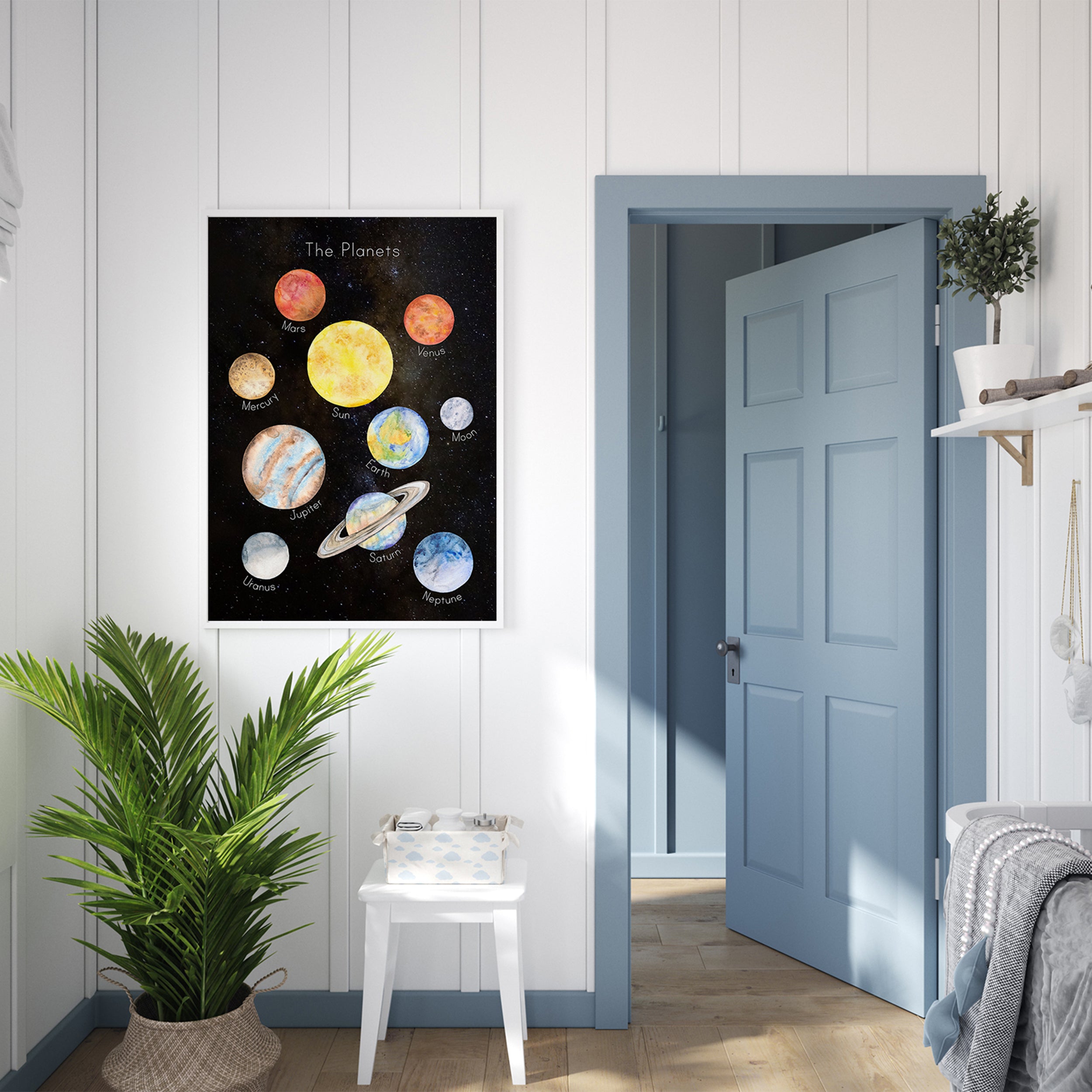 The Planets Poster Print on Black