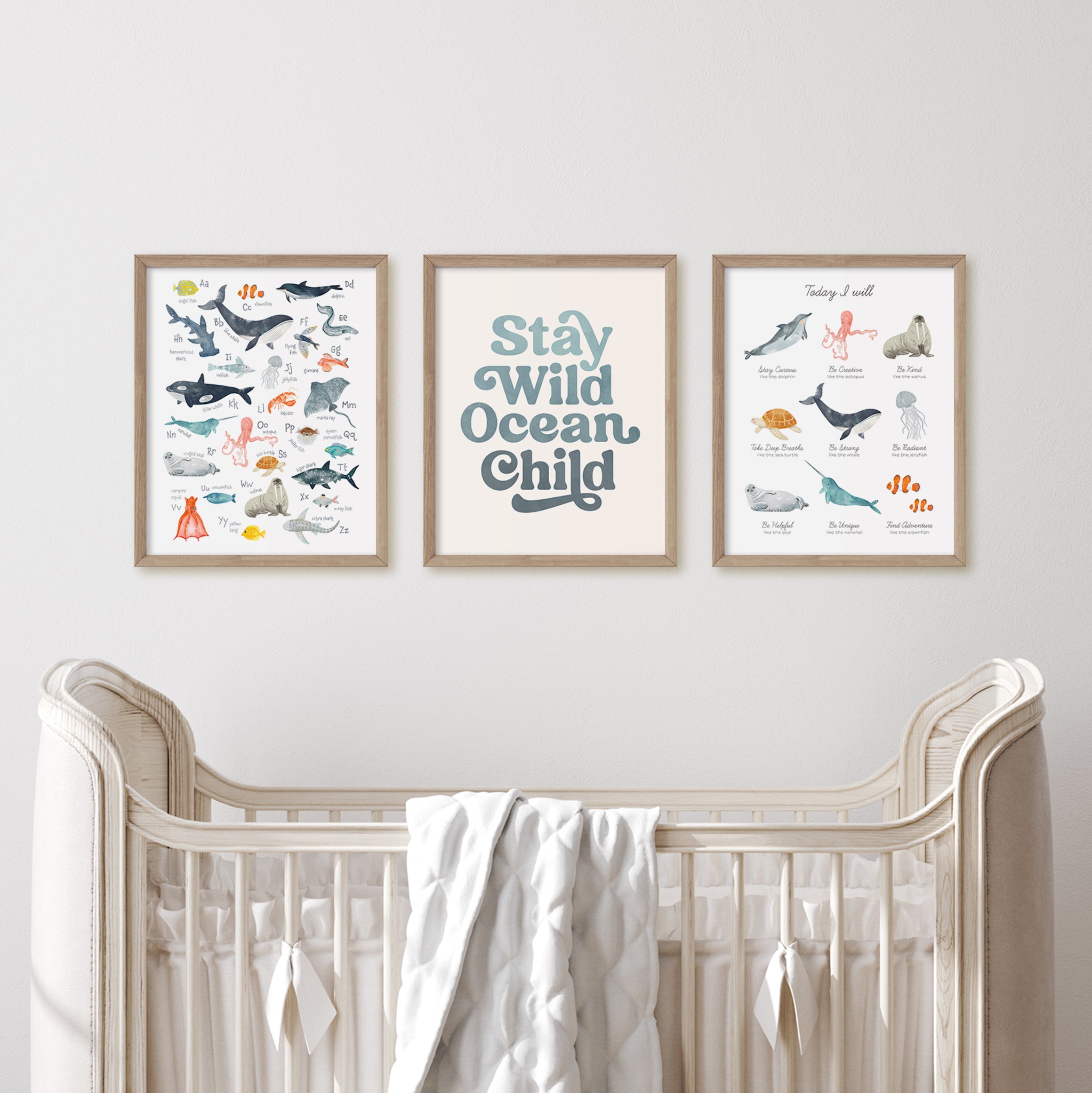 Stay Wild Ocean Child Nursery Wall Art