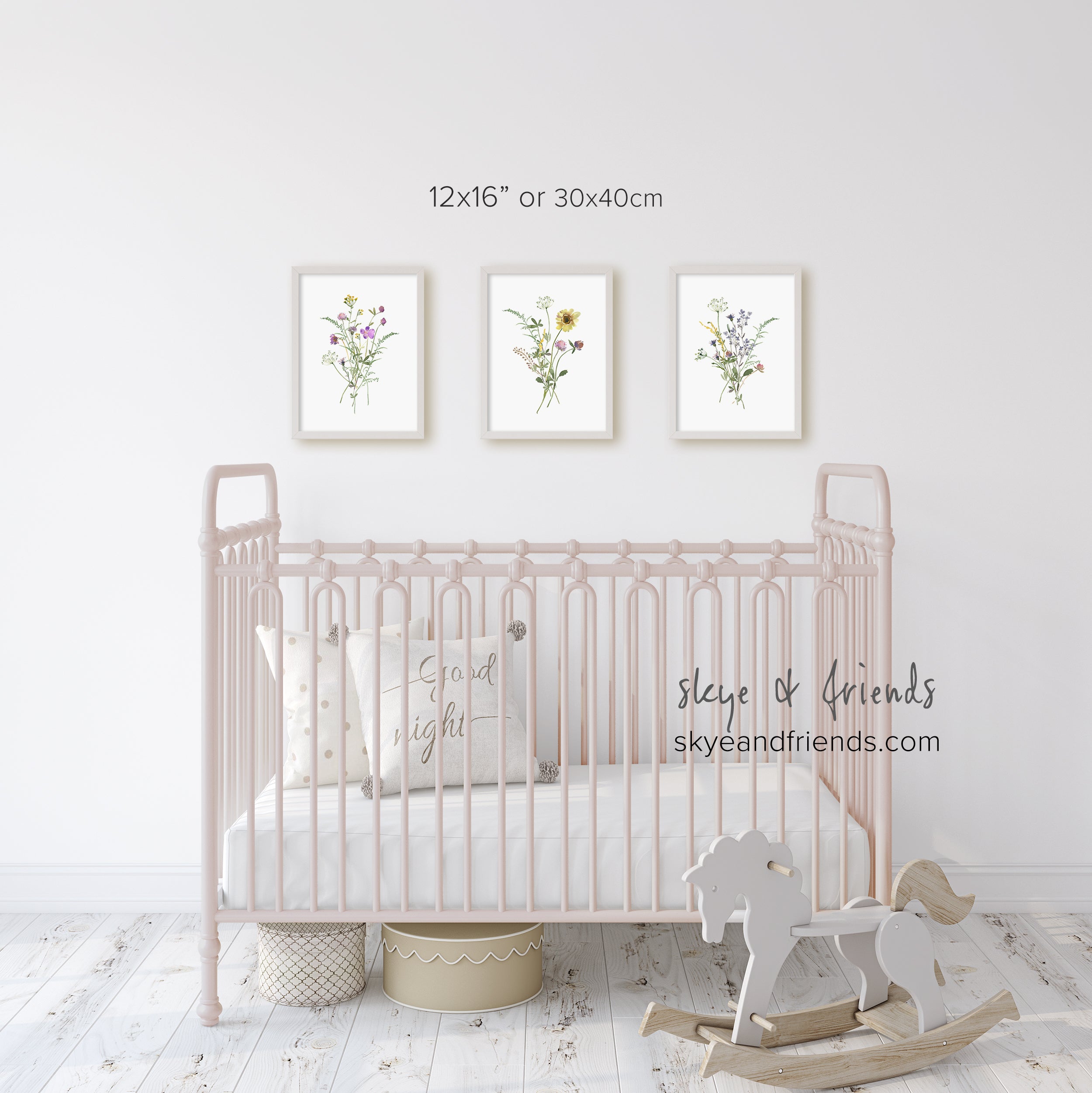 Wildflowers Nursery Print Bundle Set of 3