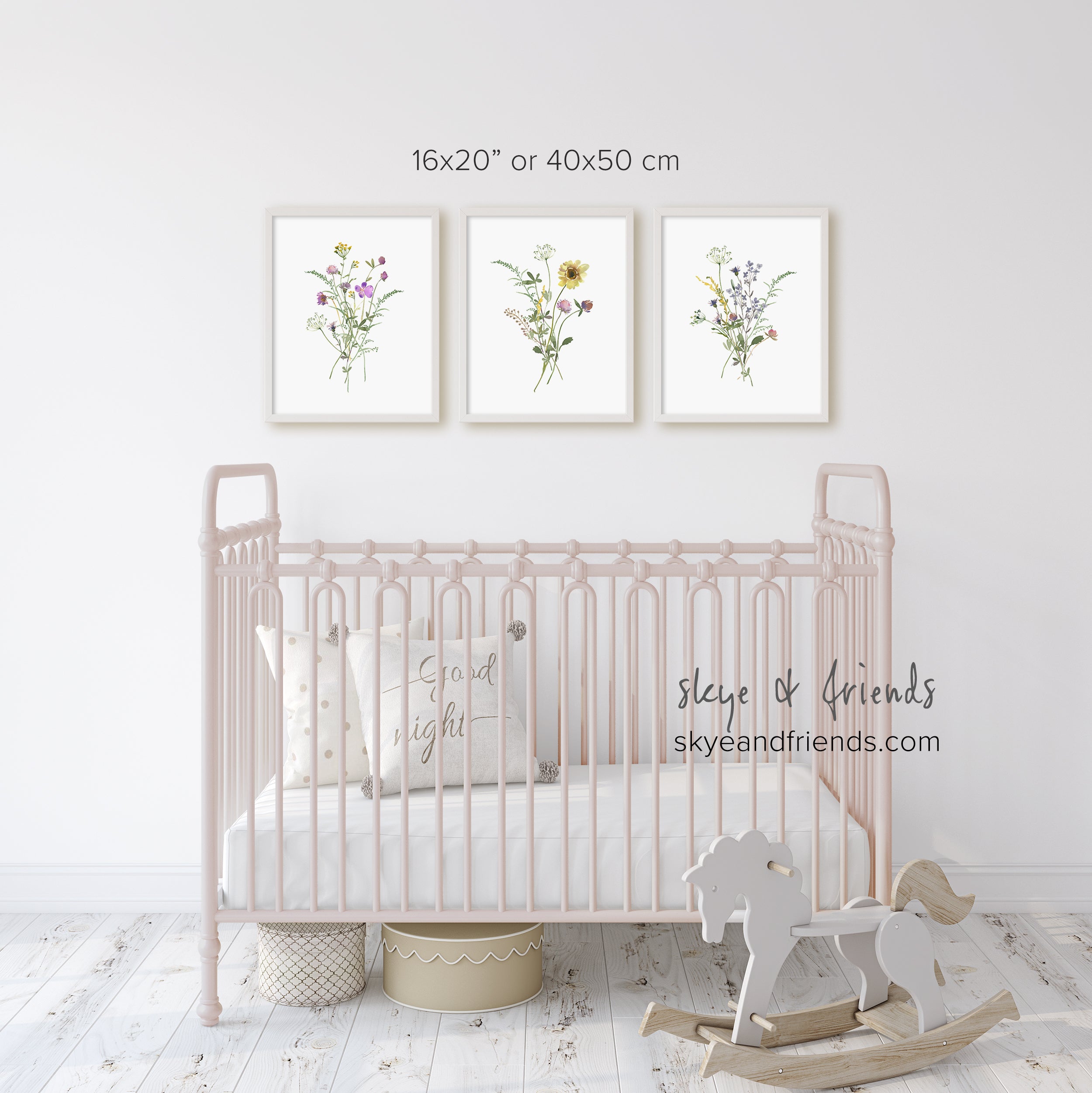 Wildflowers Nursery Print Bundle Set of 3