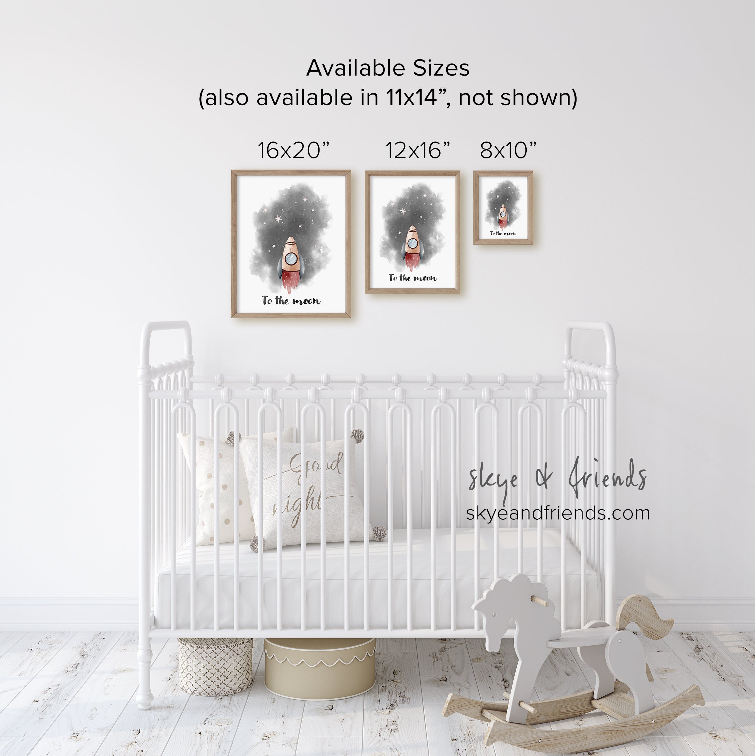 Rocket Ship in Space, To The Moon Poster