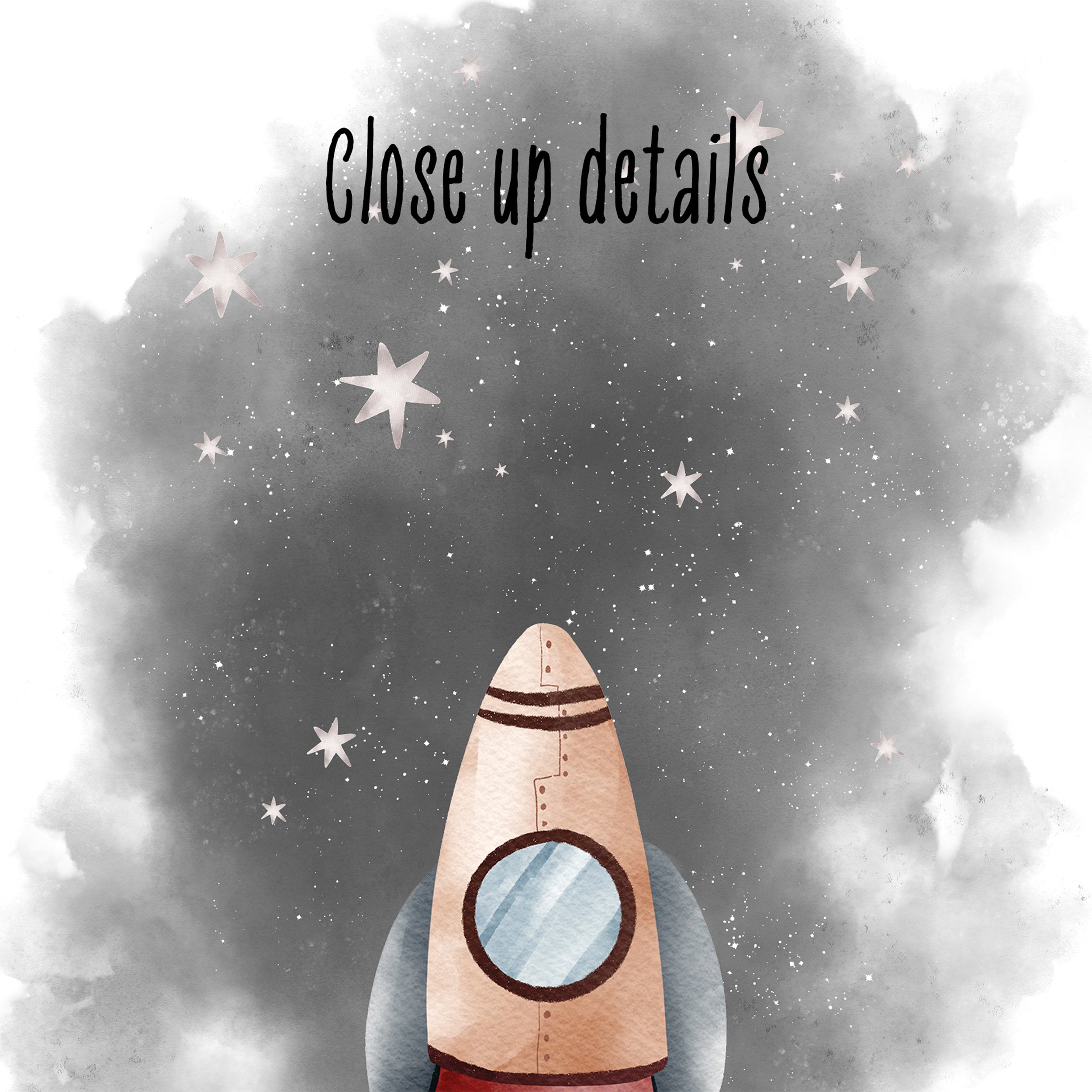 Rocket Ship in Space, To The Moon Poster