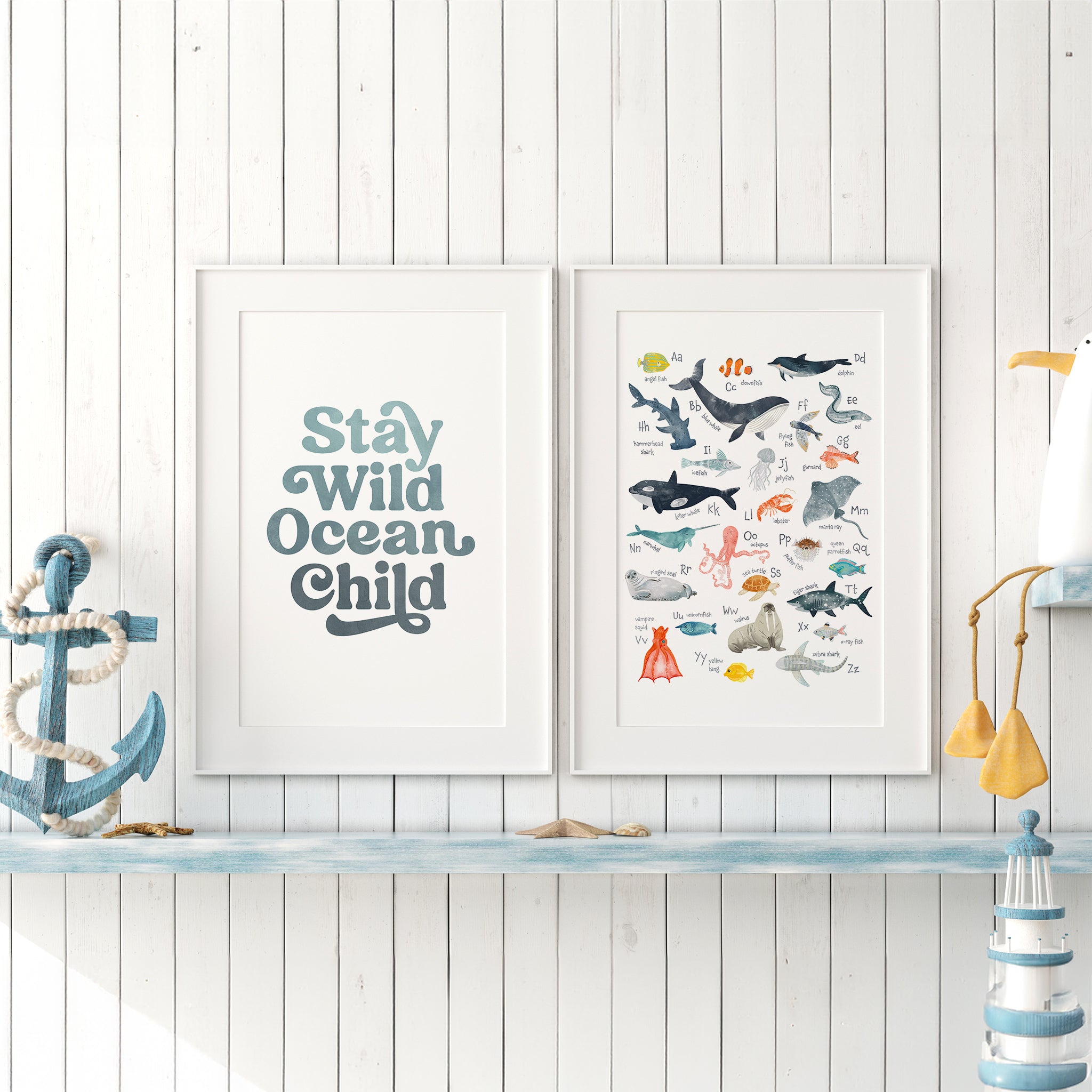 Stay Wild Ocean Child Nursery Wall Art