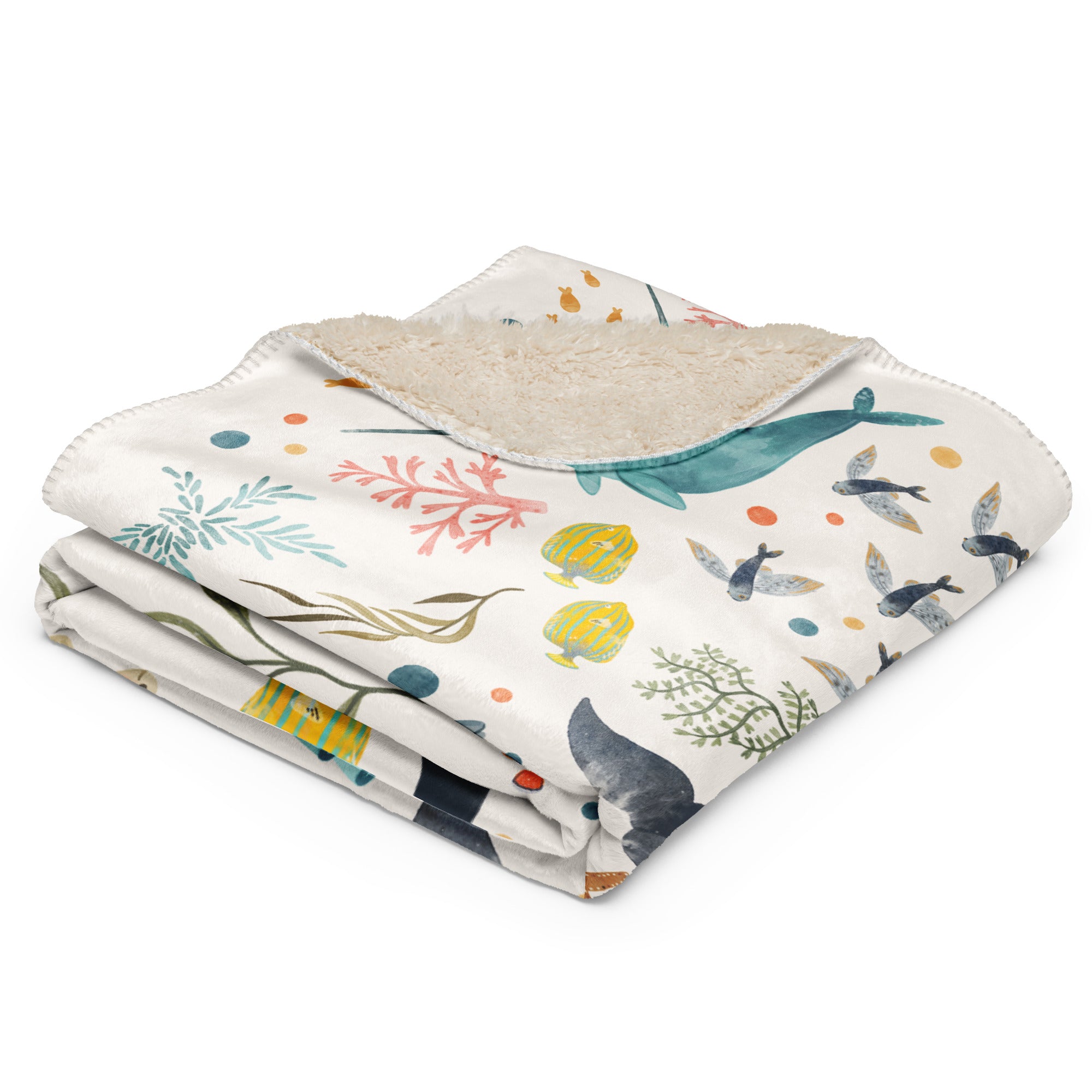 I Love You More than all the Fish in the Sea | Plush Sherpa Baby Blanket