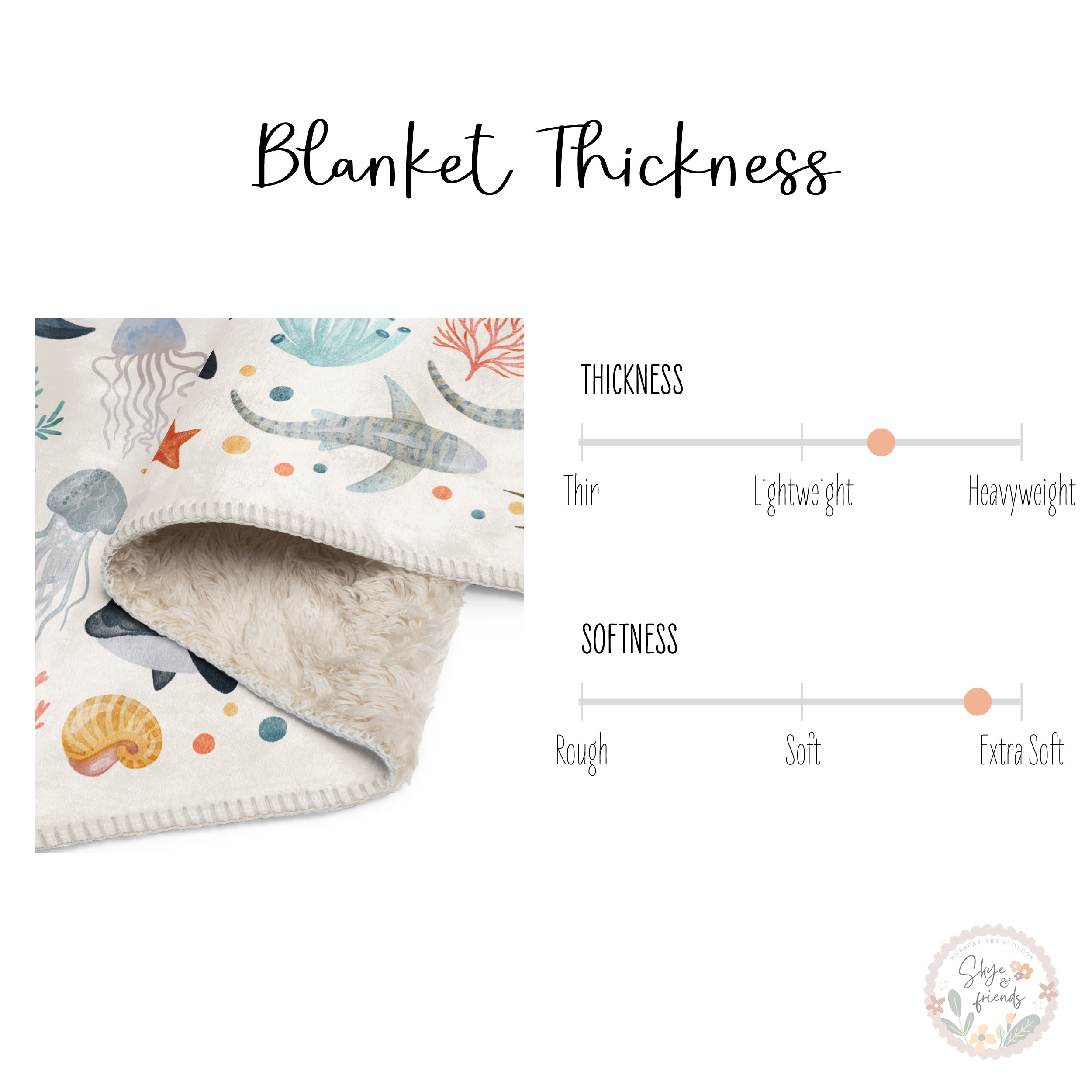 I Love You More than all the Fish in the Sea | Plush Sherpa Baby Blanket