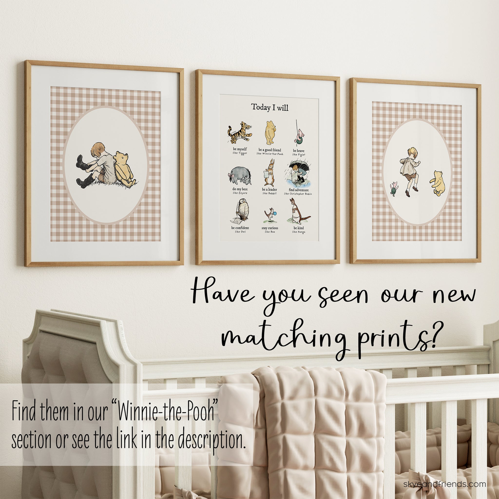 Winnie-the-Pooh Positive Affirmations Nursery Wall Art