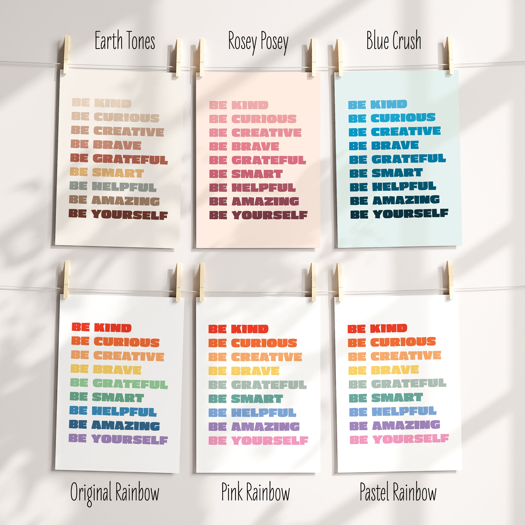 Kids Ombre Positive Affirmations Poster