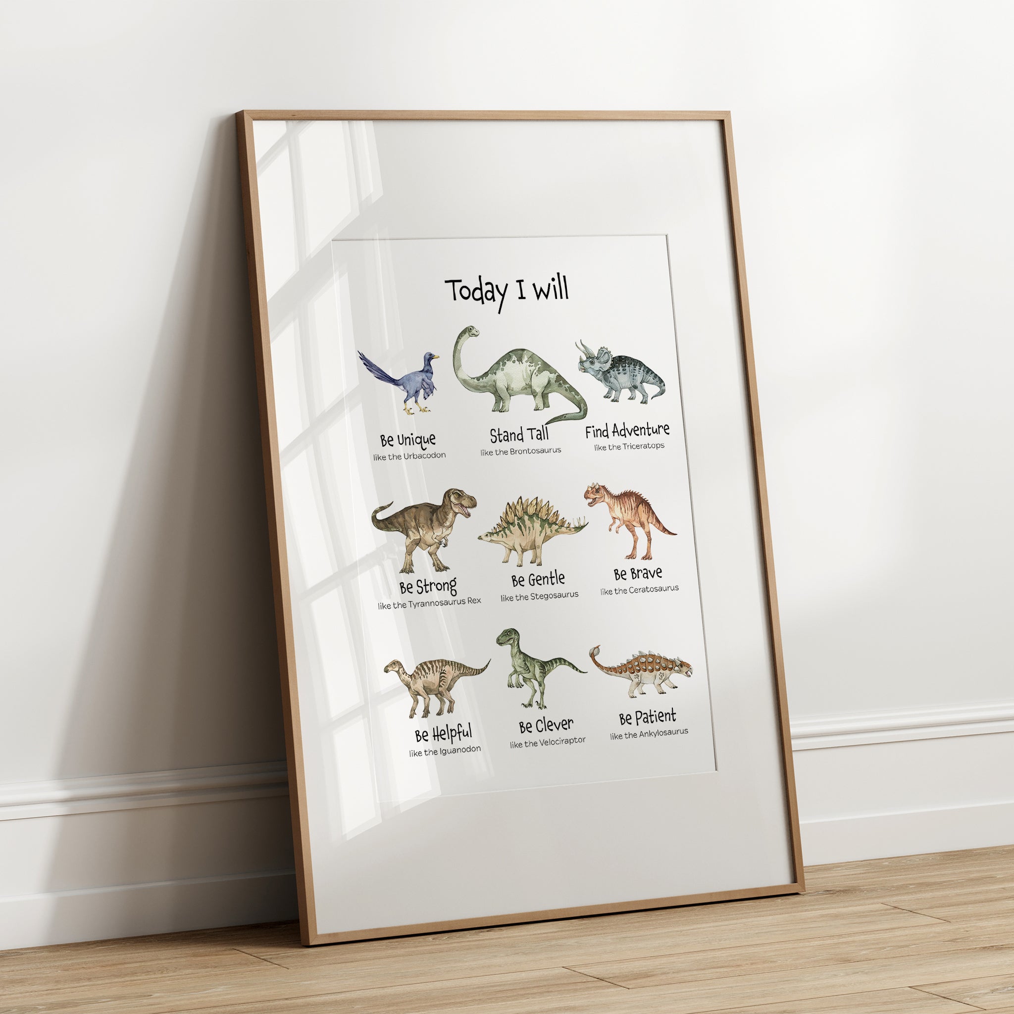 Dinosaurs Positive Affirmations Poster