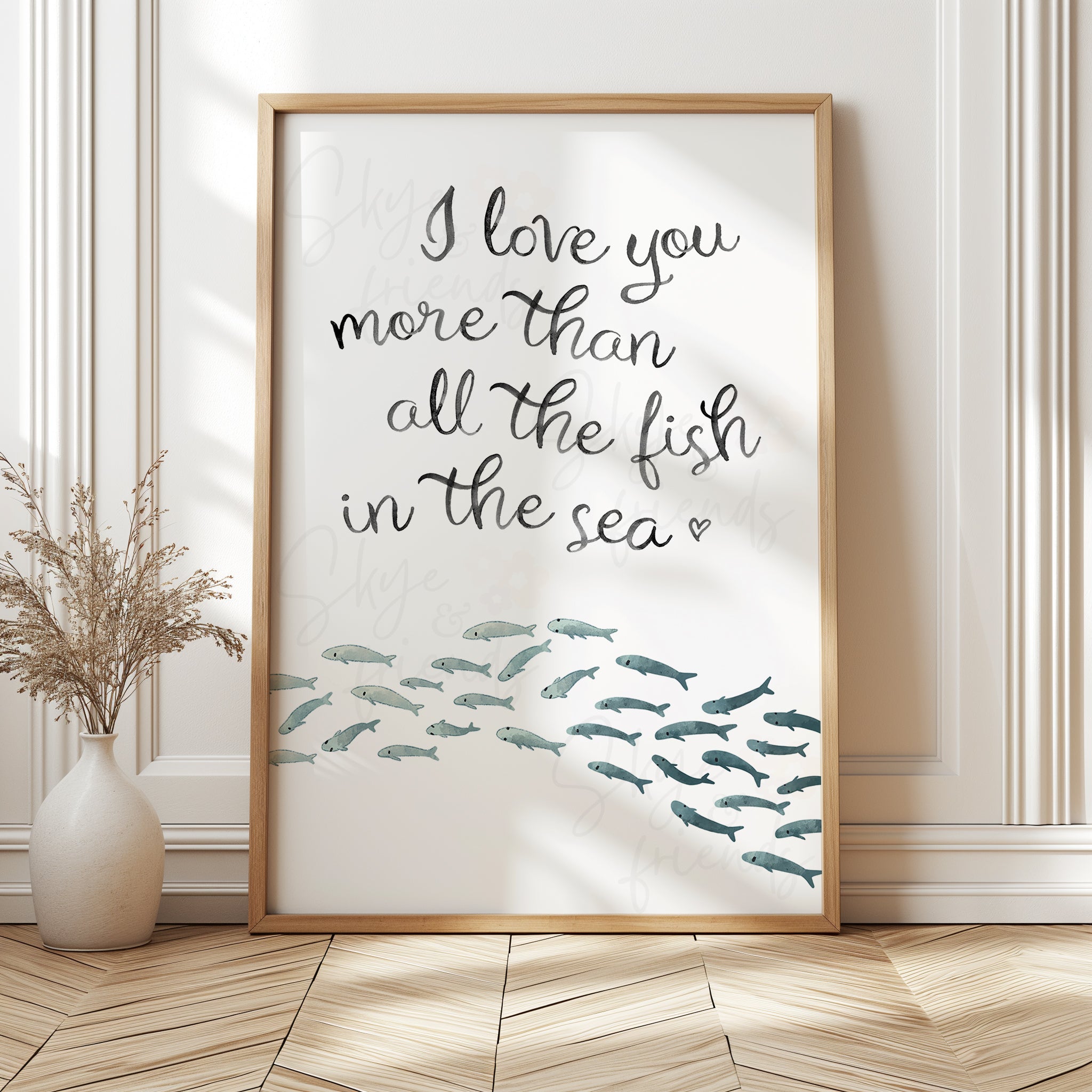 I Love You More Than All The Fish In The Sea Nursery Print