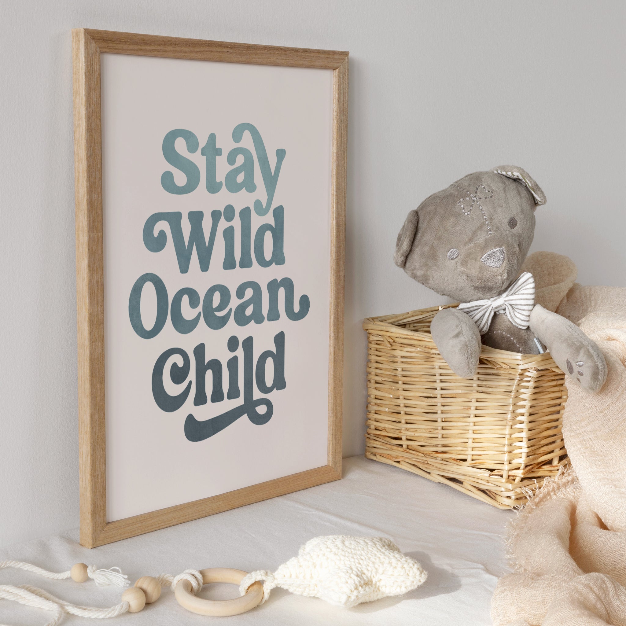Stay Wild Ocean Child Nursery Wall Art