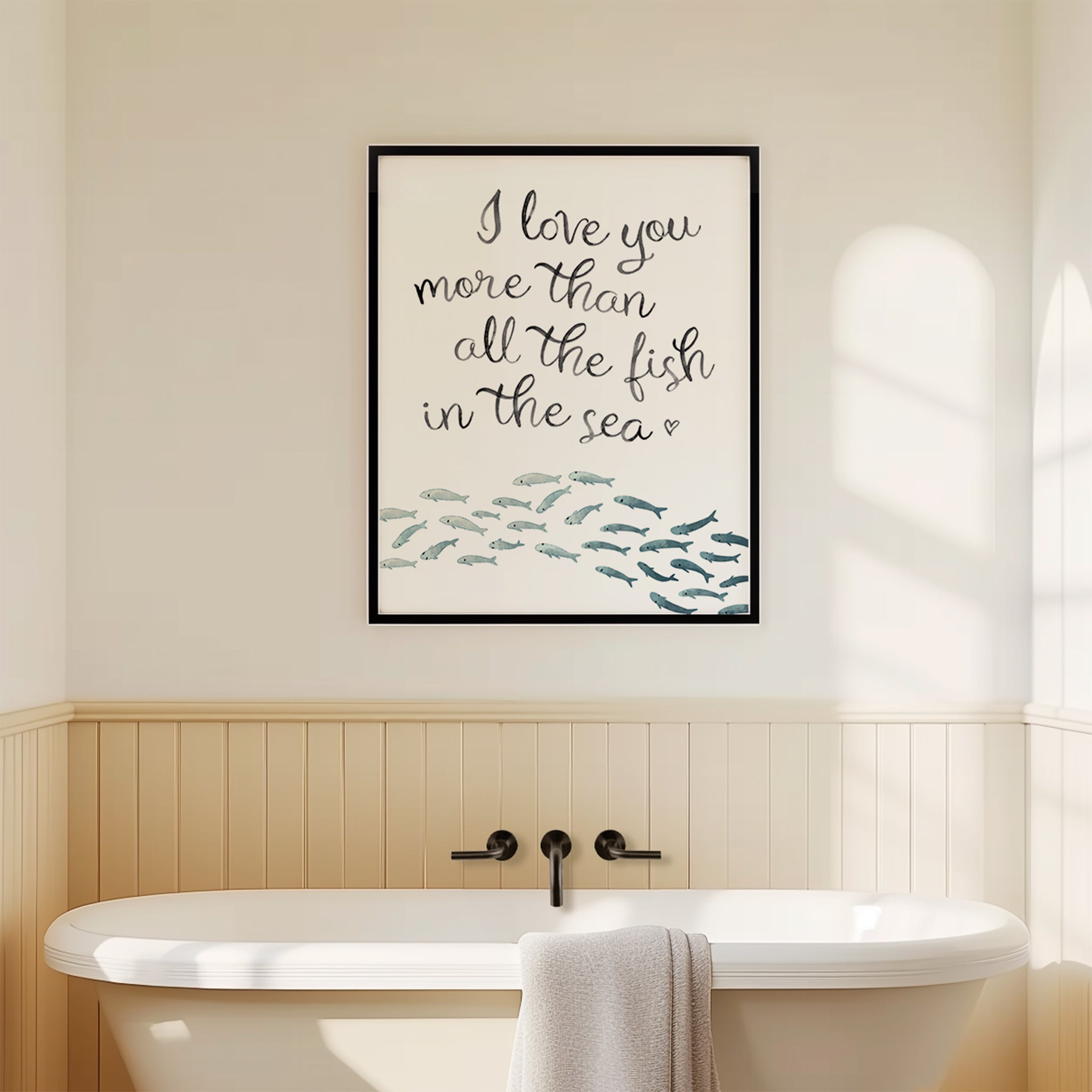 I Love You More Than All The Fish In The Sea Nursery Print