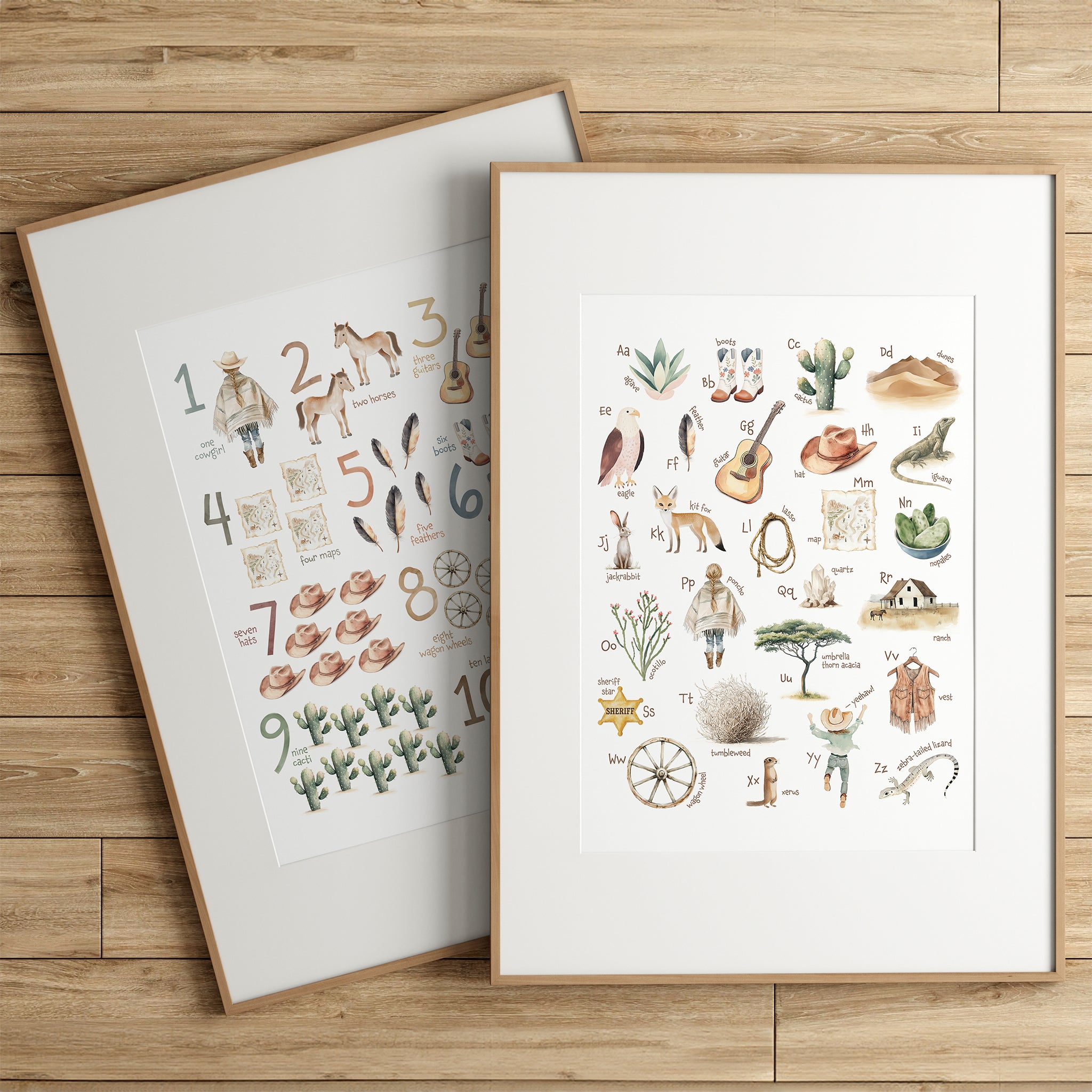 Cowgirl Nursery Alphabet Print