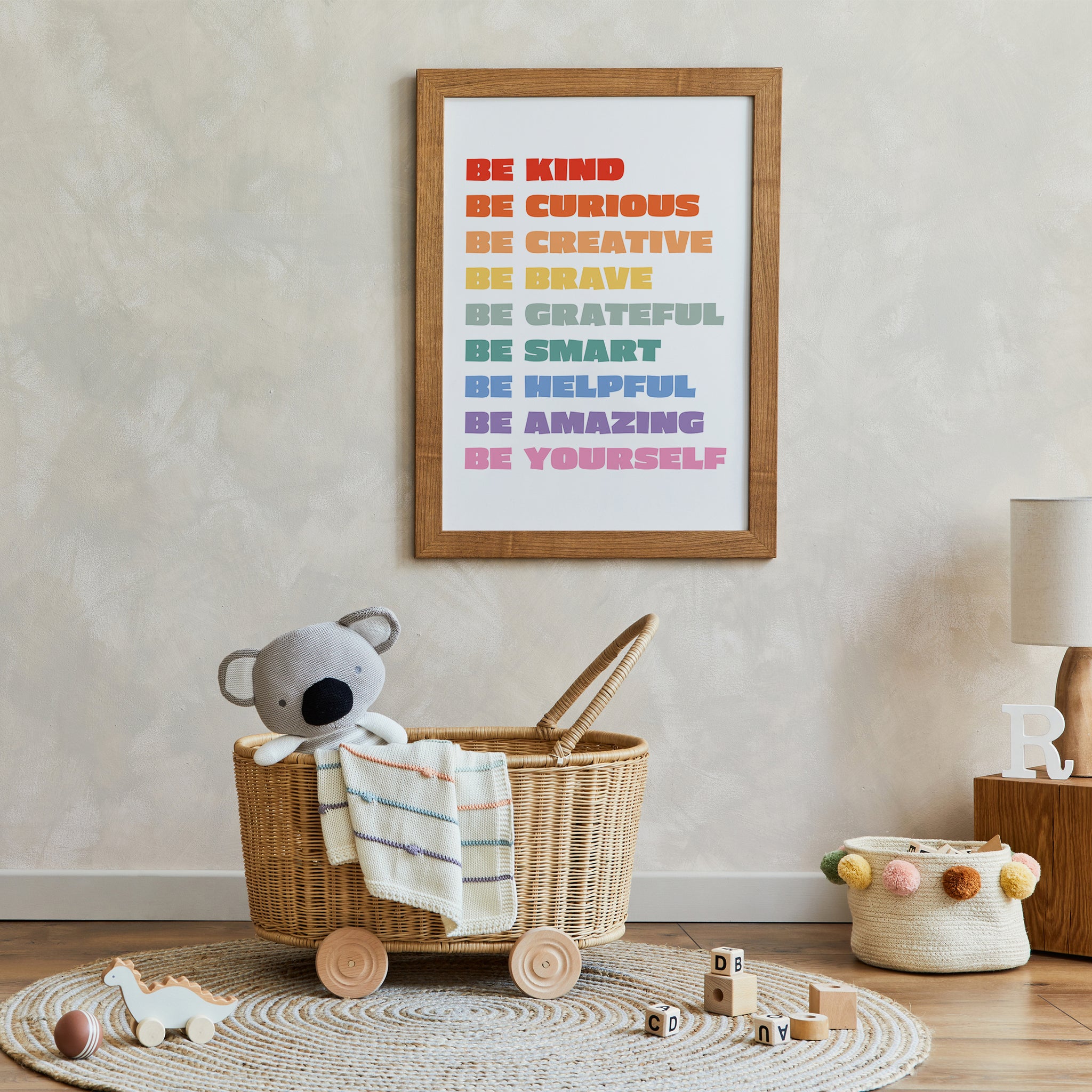 Kids Ombre Positive Affirmations Poster