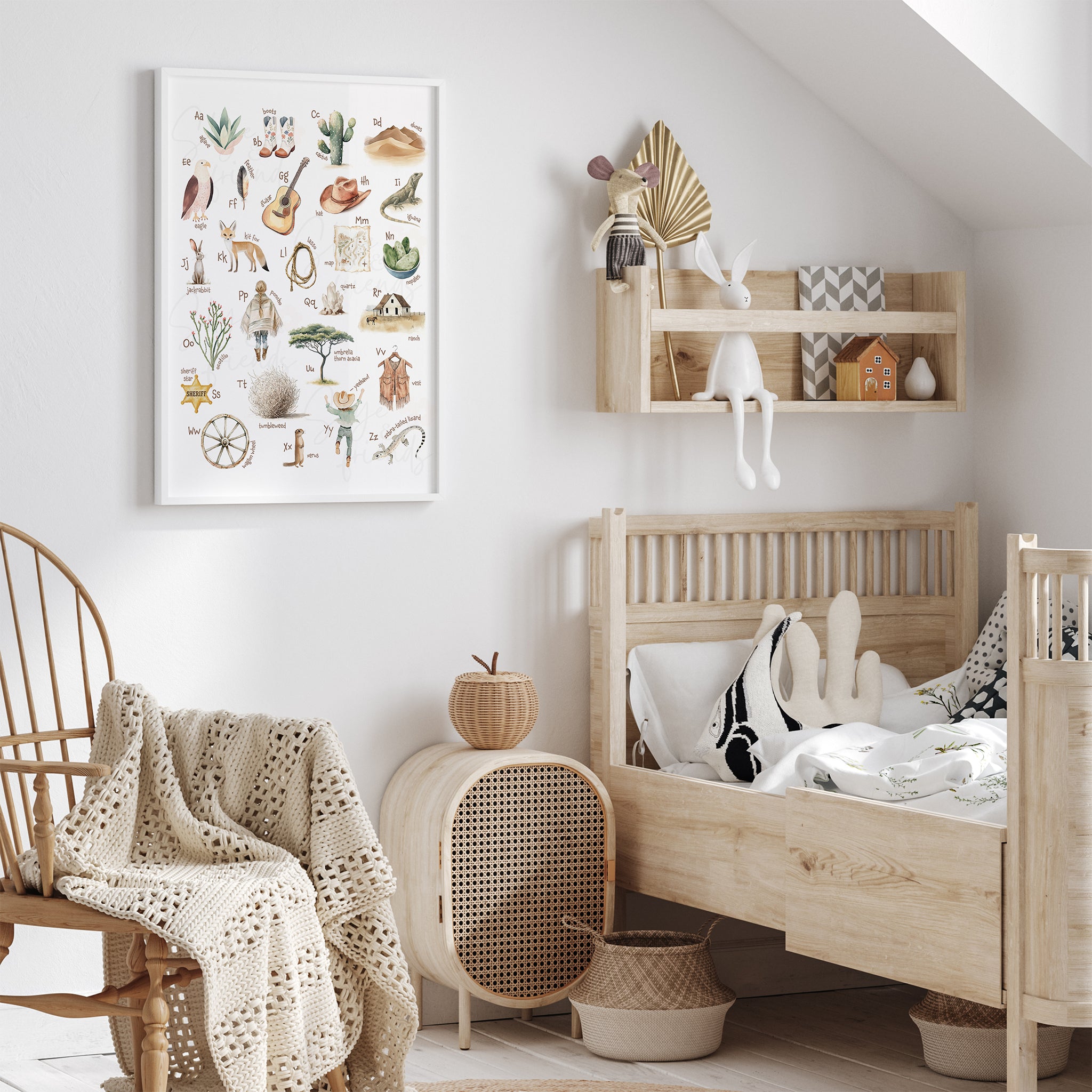 Cowgirl Nursery Alphabet Print