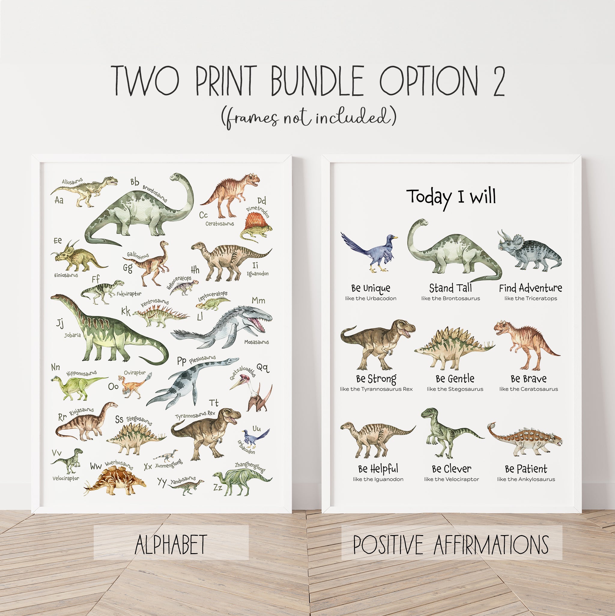 Dinosaur Nursery Prints Bundle Set