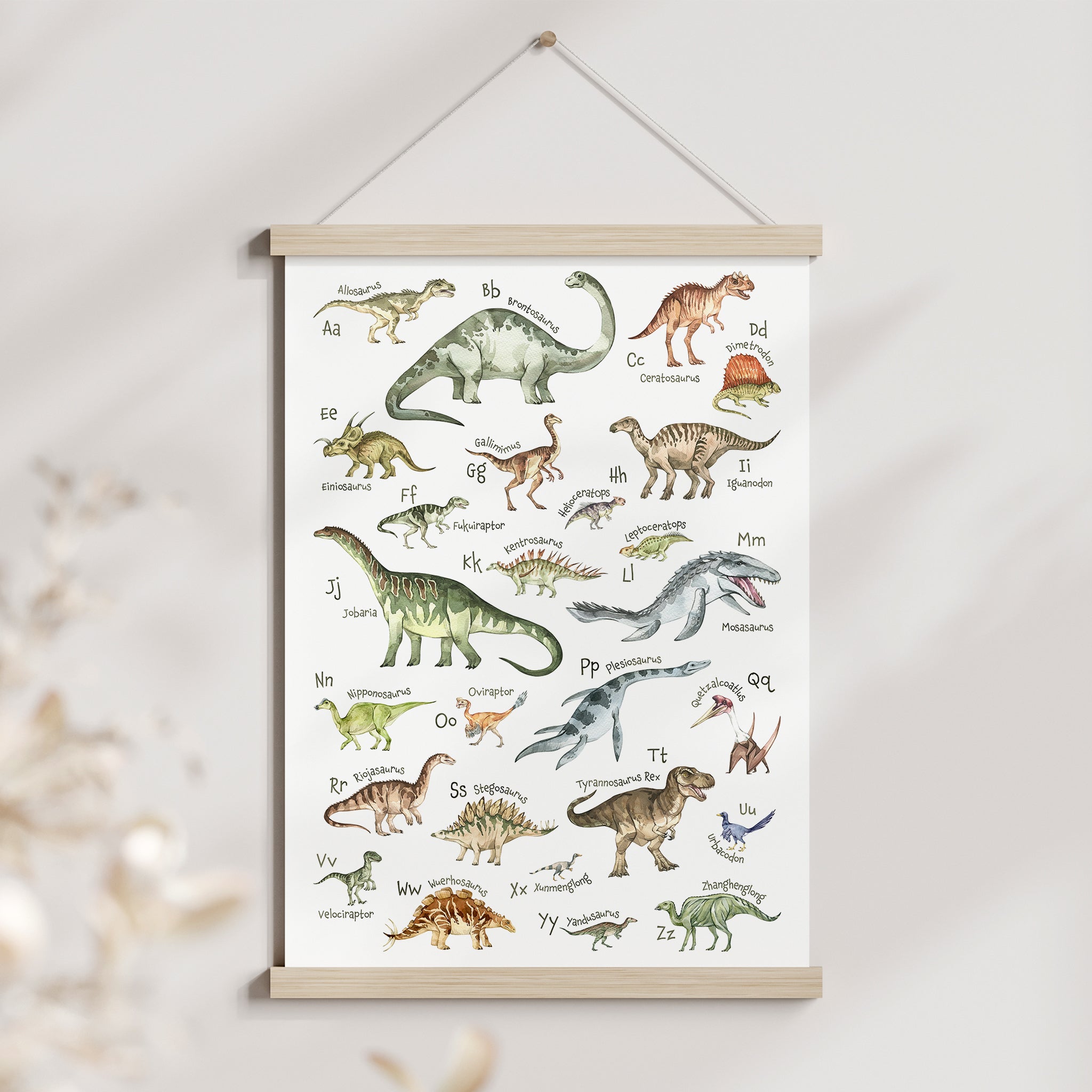 Playful Dinosaur Alphabet Poster