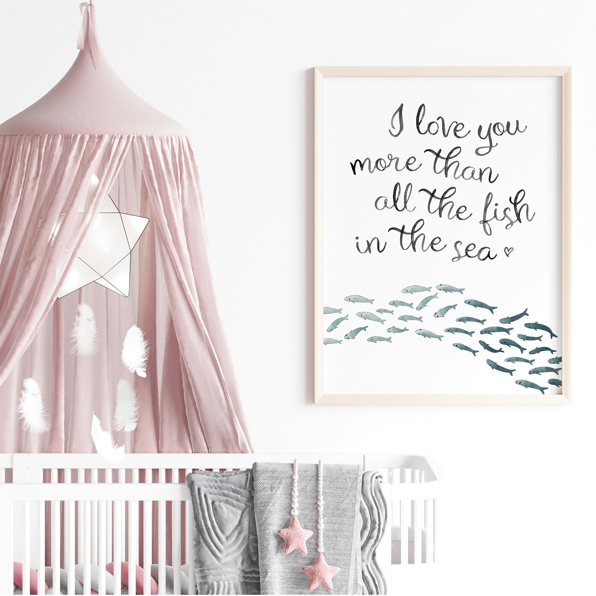 I Love You More Than All The Fish In The Sea Nursery Print