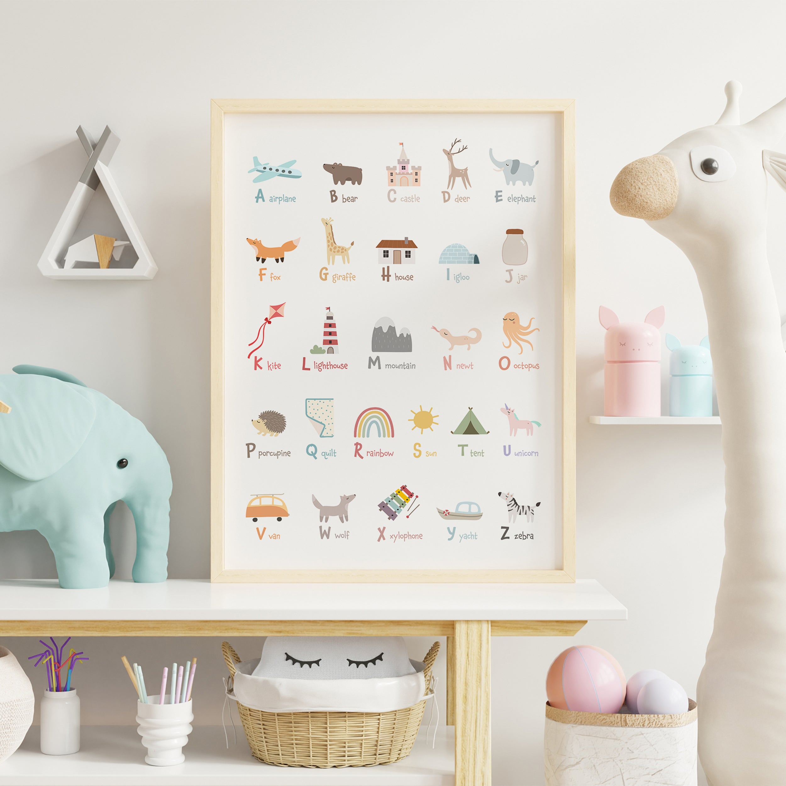 Pastel Nursery Alphabet Poster