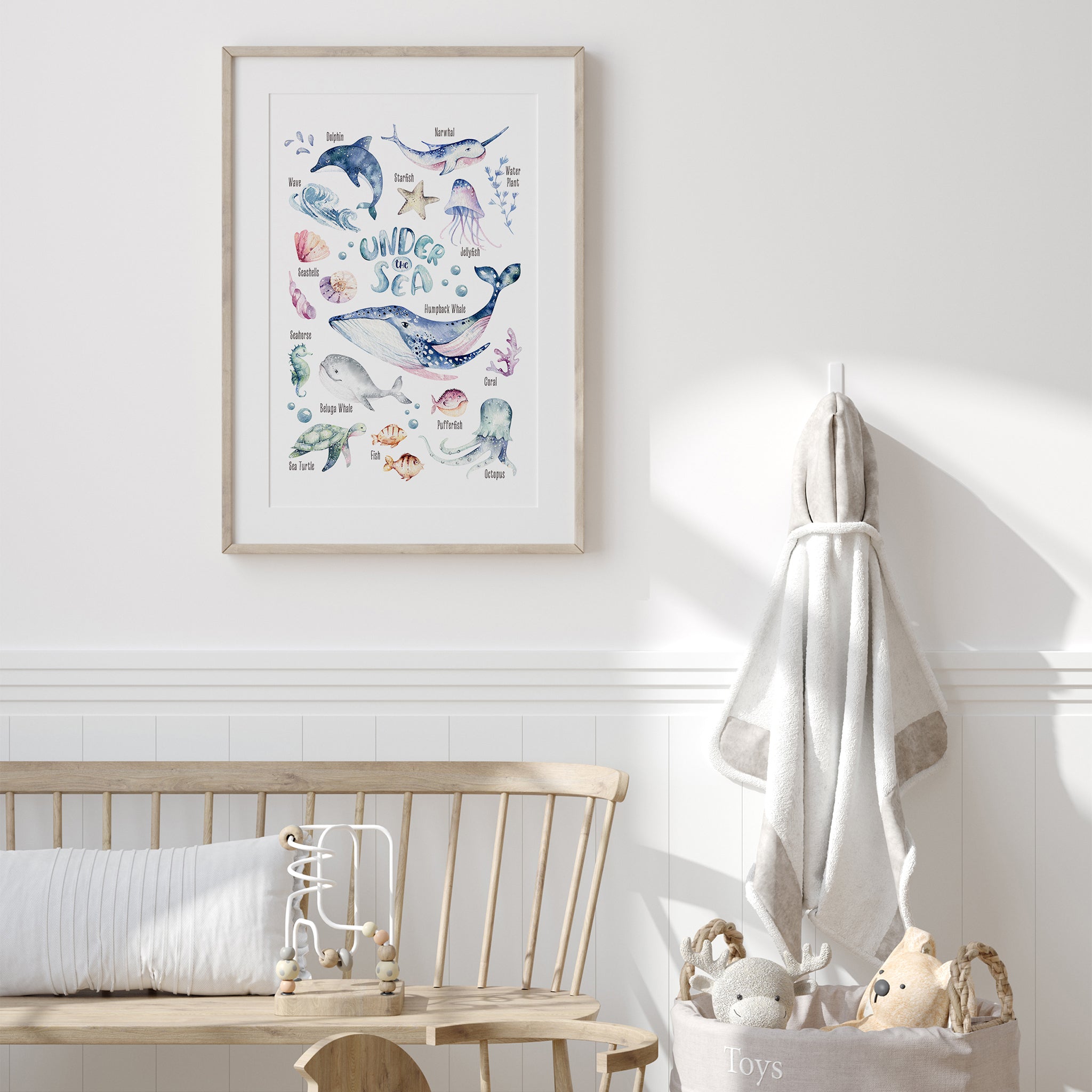 Under The Sea, Whimsical Sea Animals Wall Art