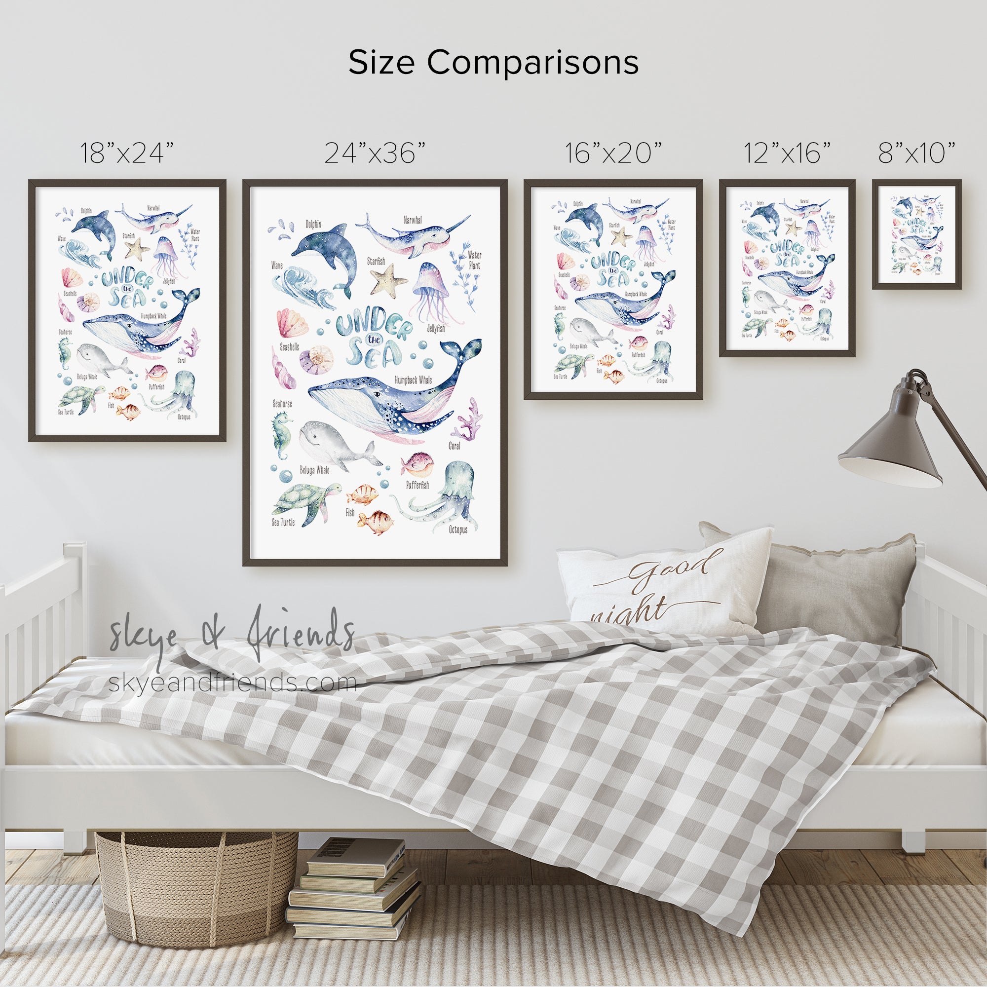 Under The Sea, Whimsical Sea Animals Wall Art