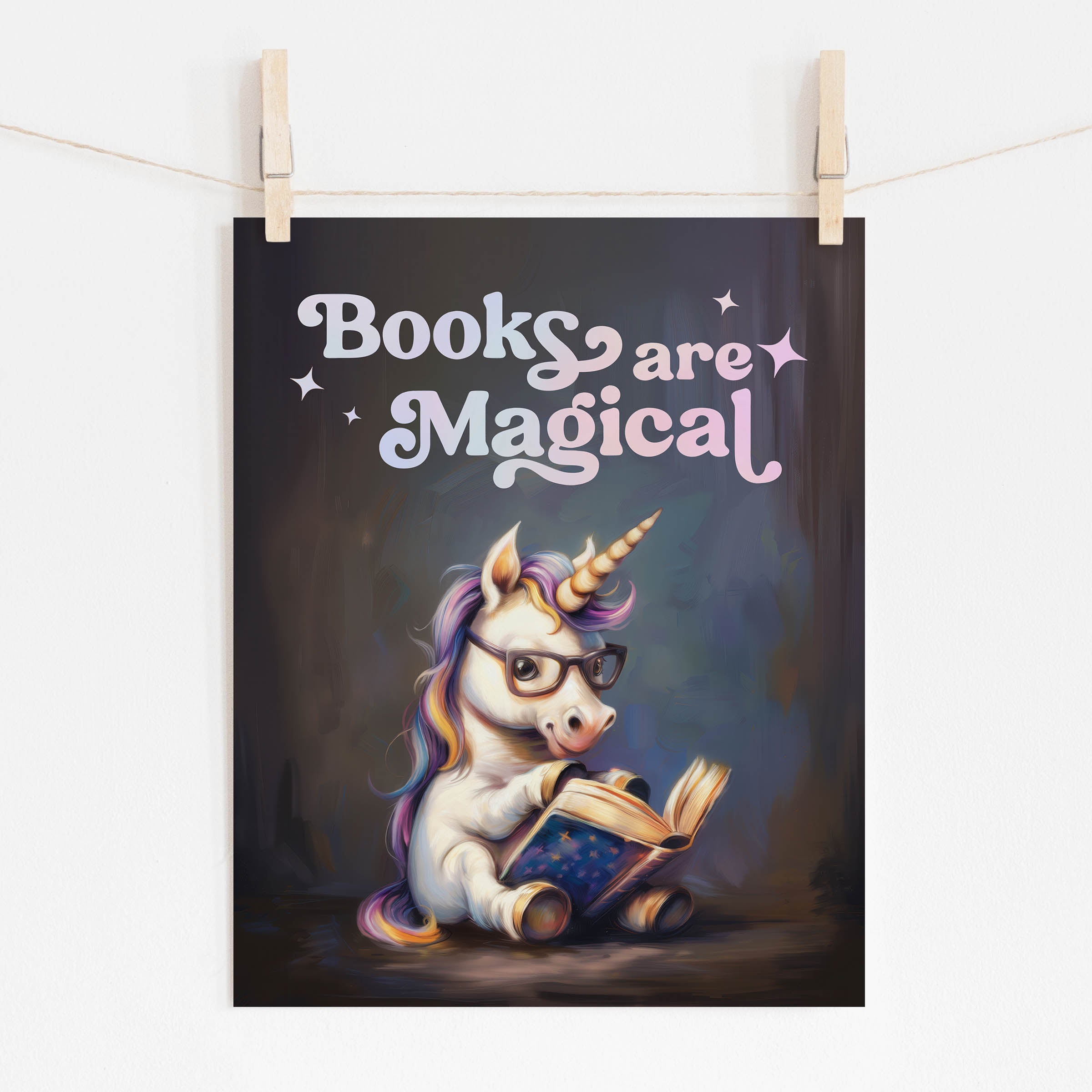 Personalizable Unicorn Wall Art for Book Corner